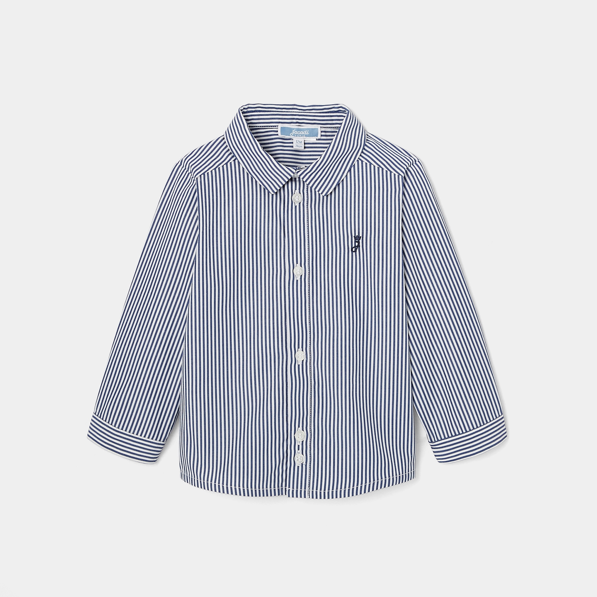 Jacadi - Camisa às riscas bebé menino - BRANCO/AZUL