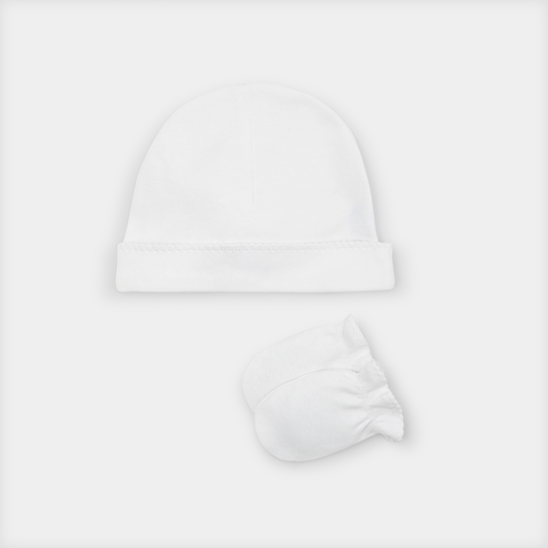 Jacadi - Conjunto de gorro e luvas para bebé - BRANCO JACADI - Presente de nascimento ideal