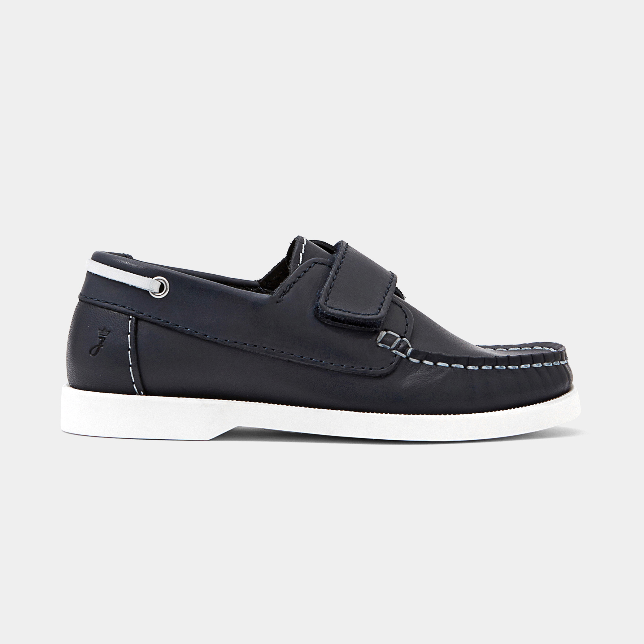 Jacadi - Sapatos de vela criança menino de couro - Marinho Jacadi - Os Essentiels da estação