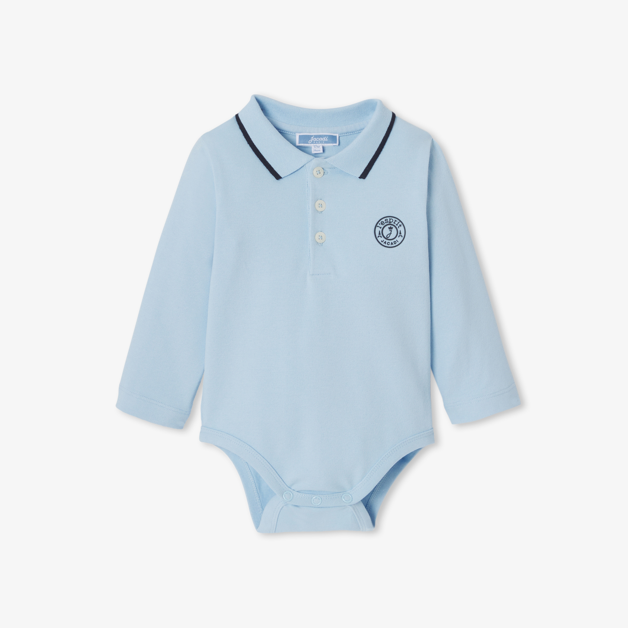Jacadi - Body polo para bebé menino - AZUL CLARO JACADI