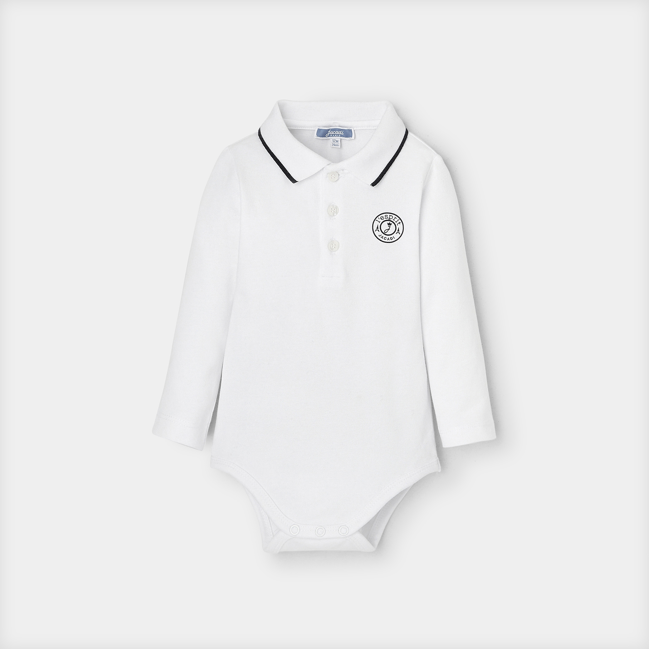 Jacadi - Body polo para bebé menino - BRANCO JACADI