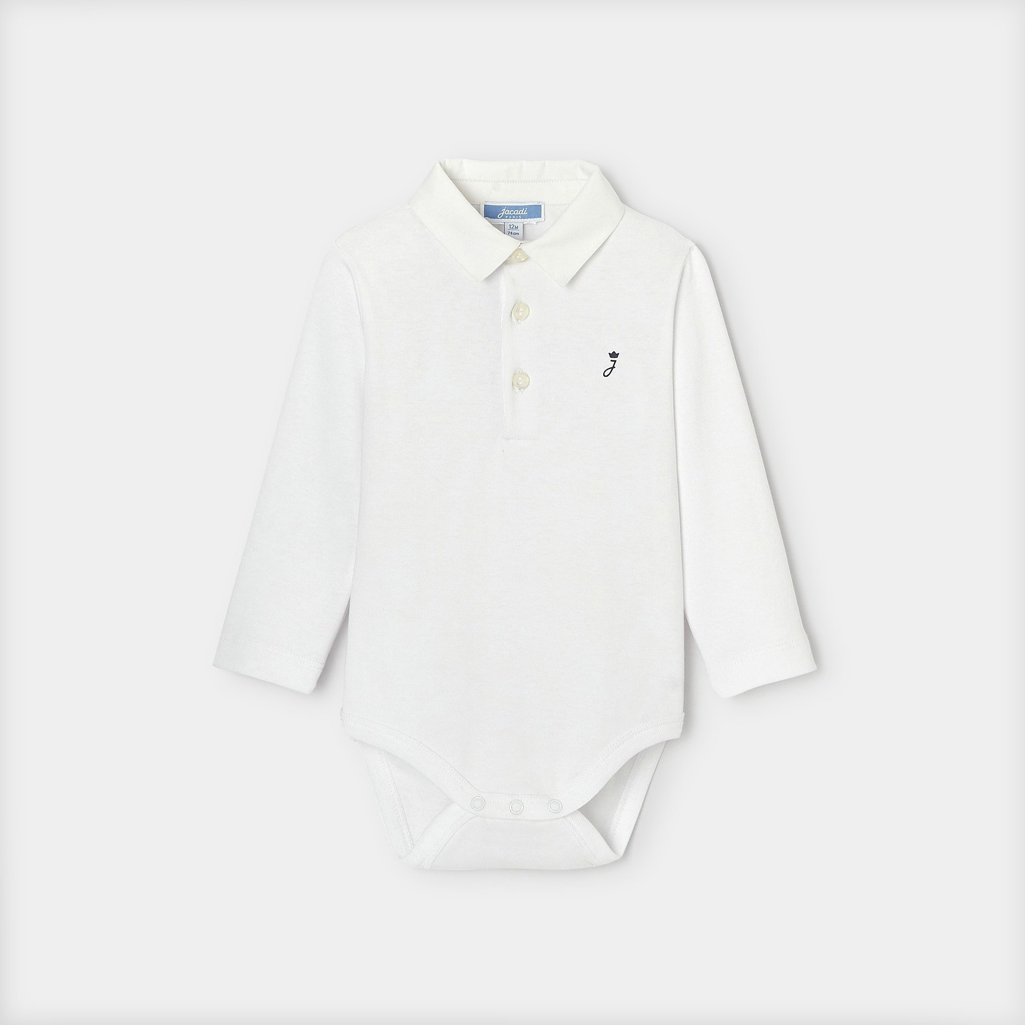 Jacadi - Body bebé menino de jersey de algodão - BRANCO JACADI