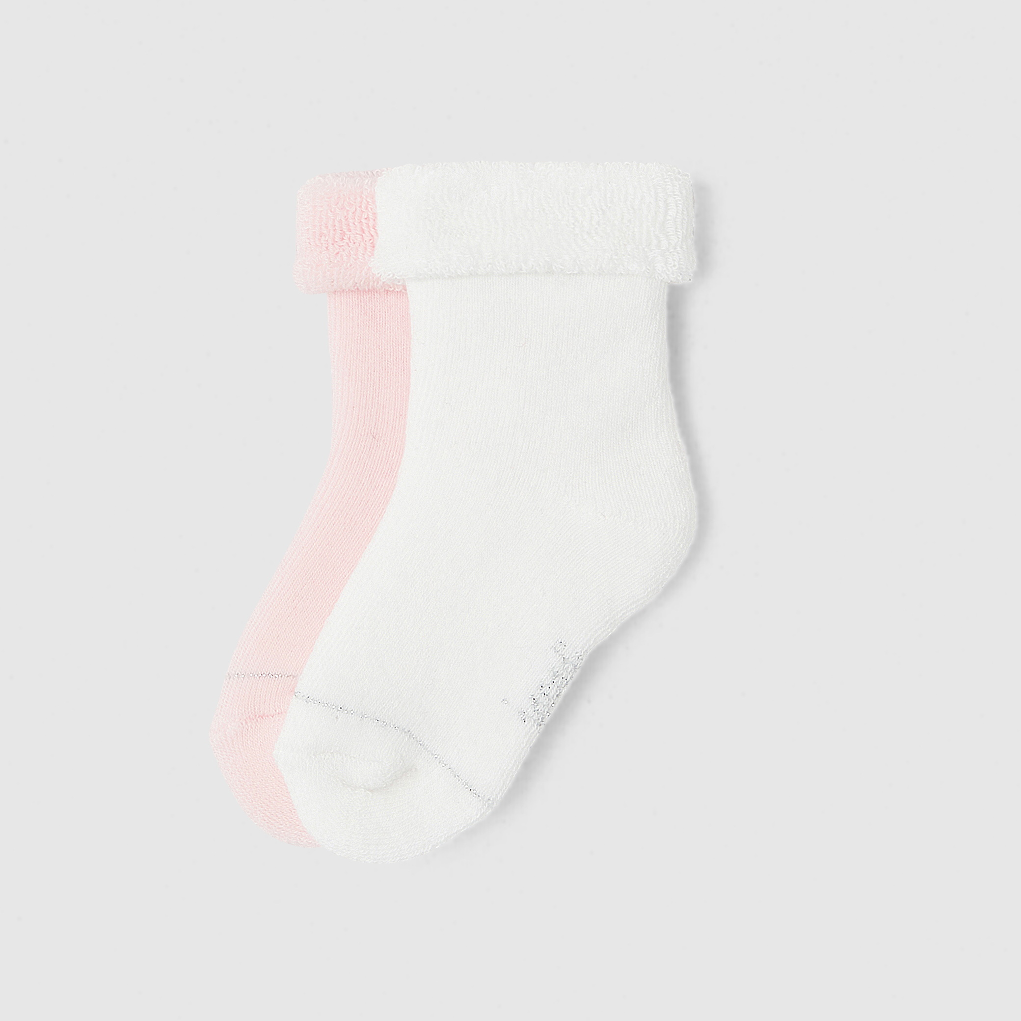 Jacadi - Dois pares de meias bebé menina - BRANCO/ROSA - Presente de nascimento ideal