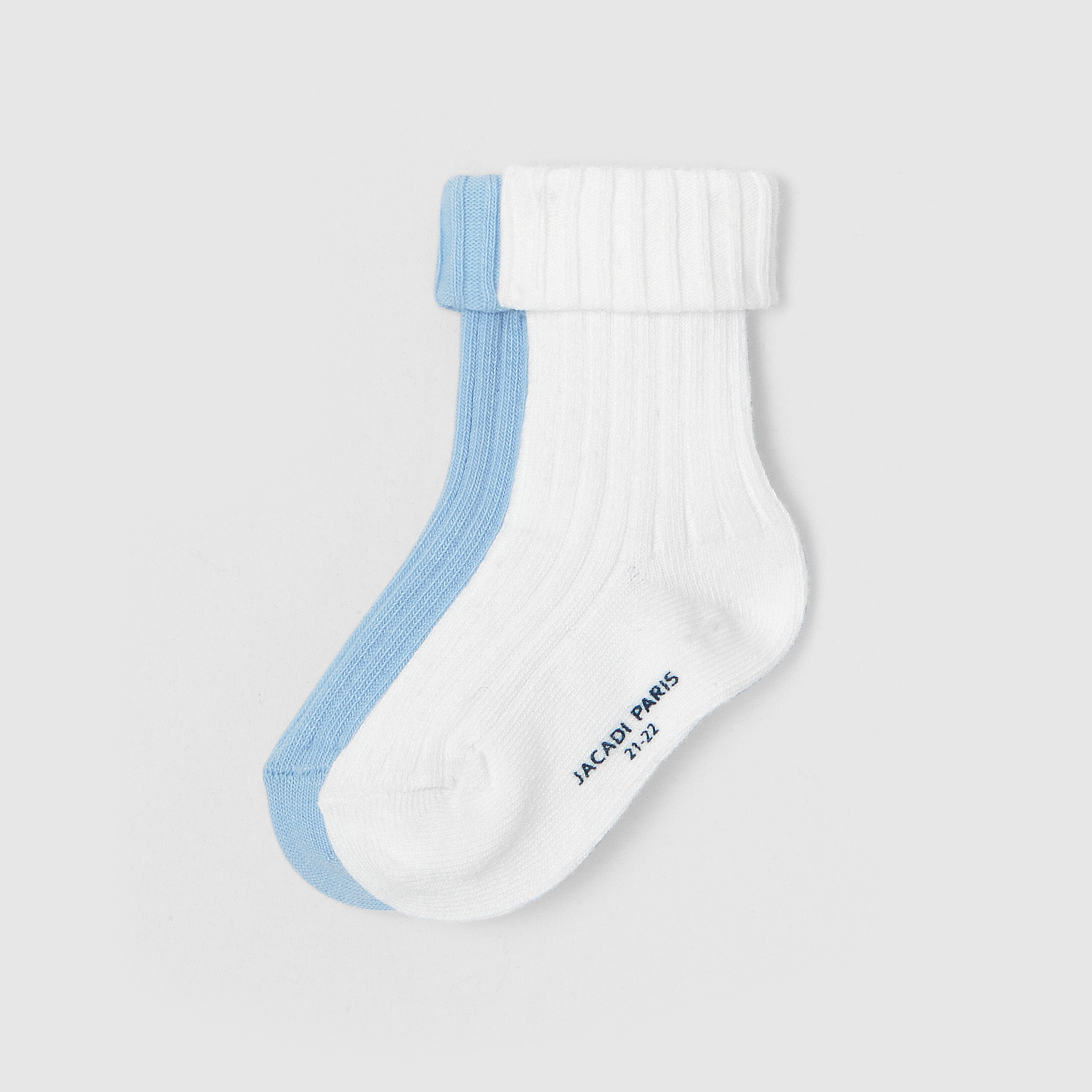 Jacadi - Dois pares de meias bebé menino - BRANCO/AZUL