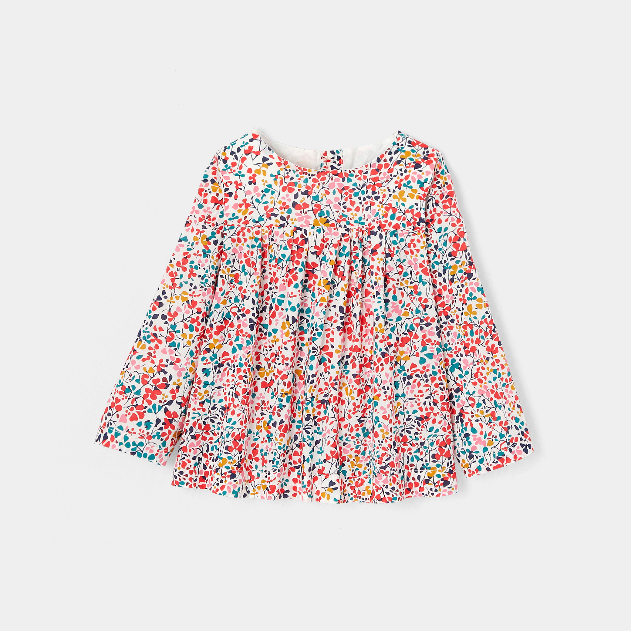 Jacadi - Blusa para bebé menina em tecido Liberty - Jacadi x Tohana - MÚLTICO