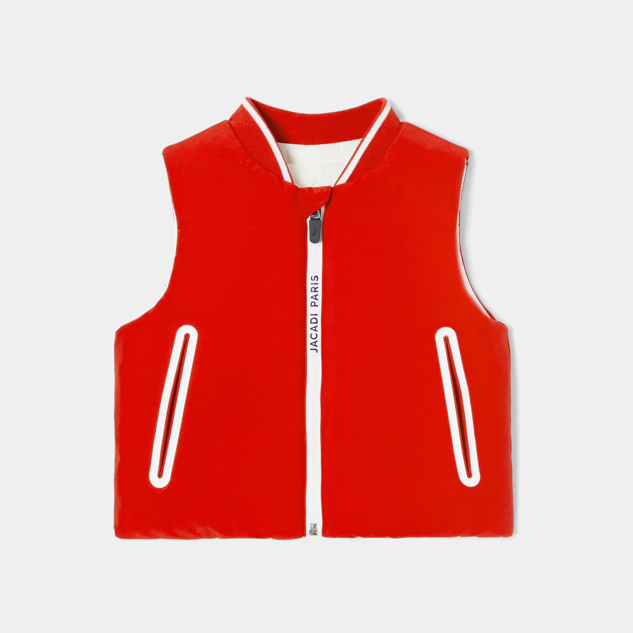 Jacadi - Blusão acolchoado sem mangas para bebé menino - VERMELHO/BEGE