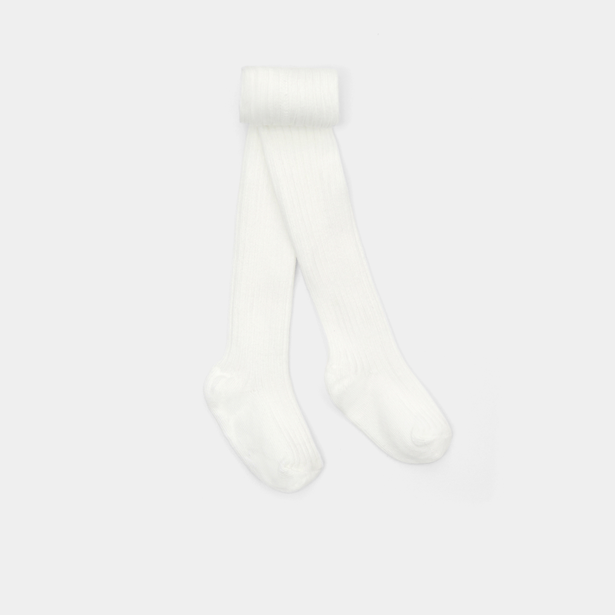 Jacadi - Collants canelados para bebé - BRANCO SUAVE JACADI - Presente de nascimento ideal