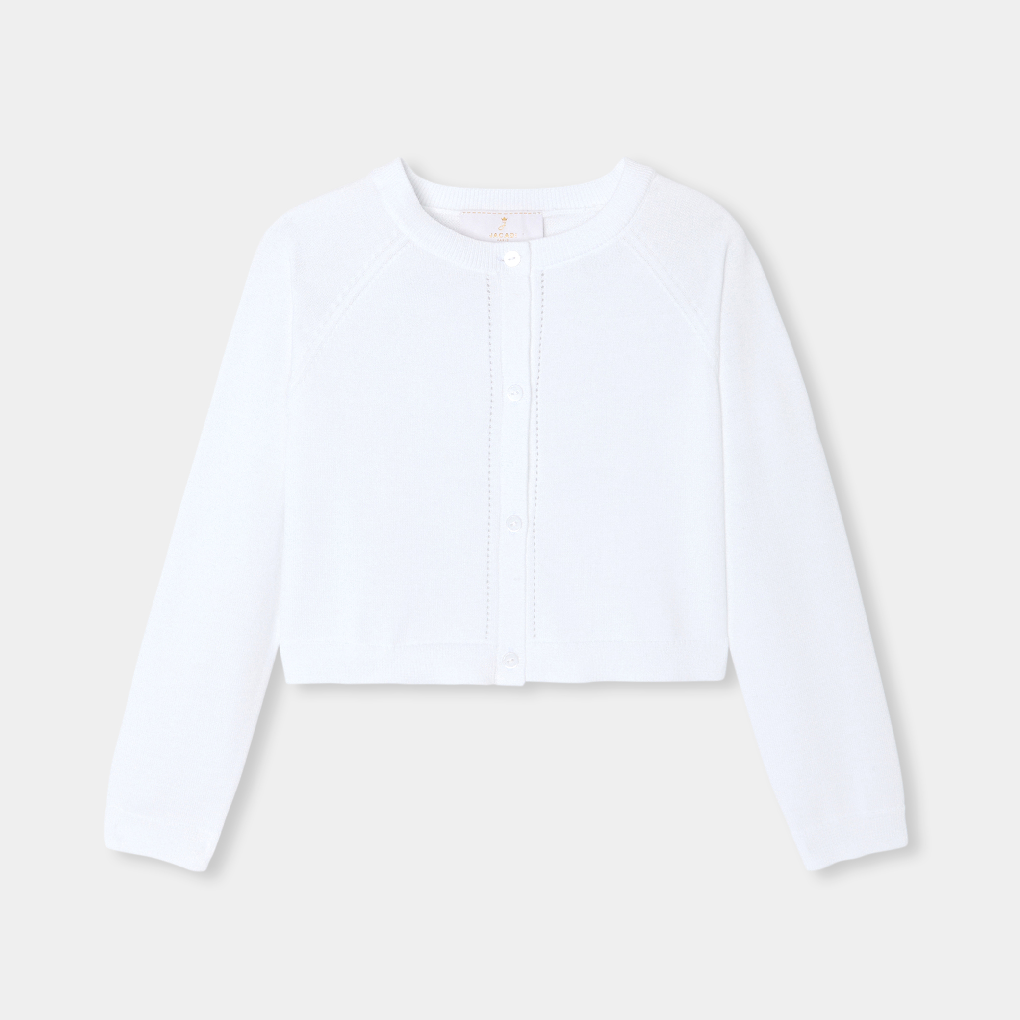 Jacadi - Cardigan curto criança menina - BRANCO JACADI
