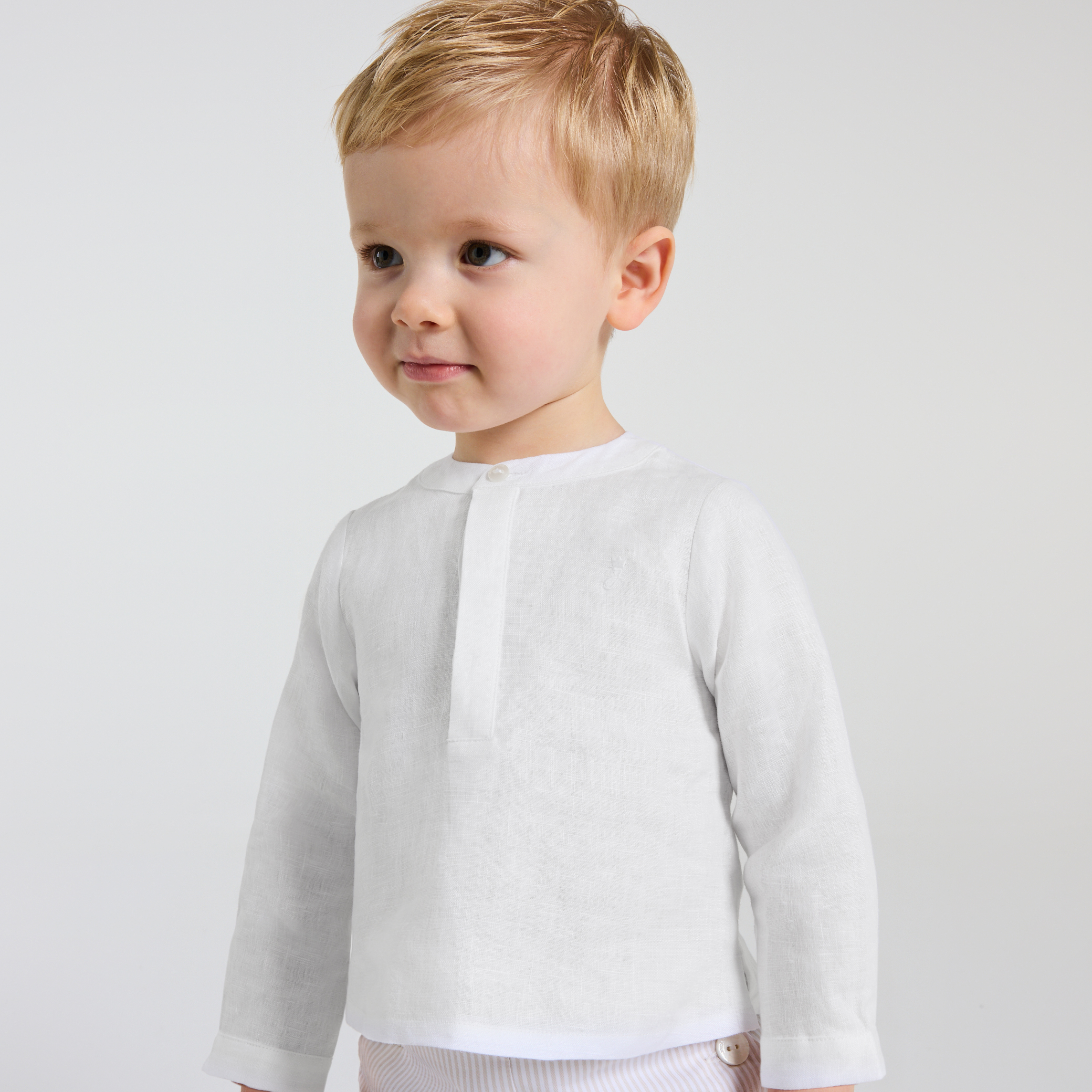 Jacadi - Camisa de linho para bebé menino - BRANCO JACADI