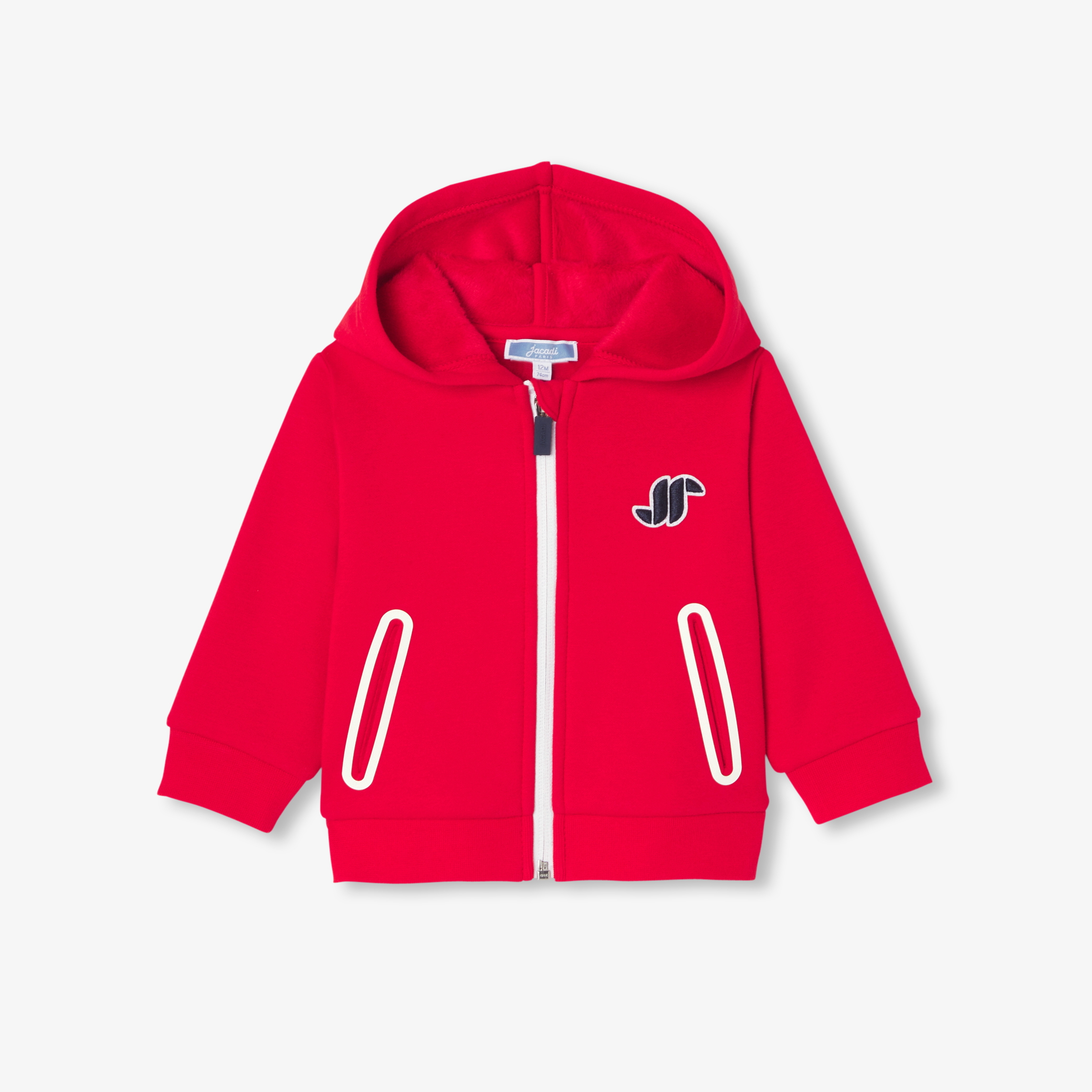 Jacadi - Sweat fecho de correr em moletão bebé menino - VERMELHO JACADI