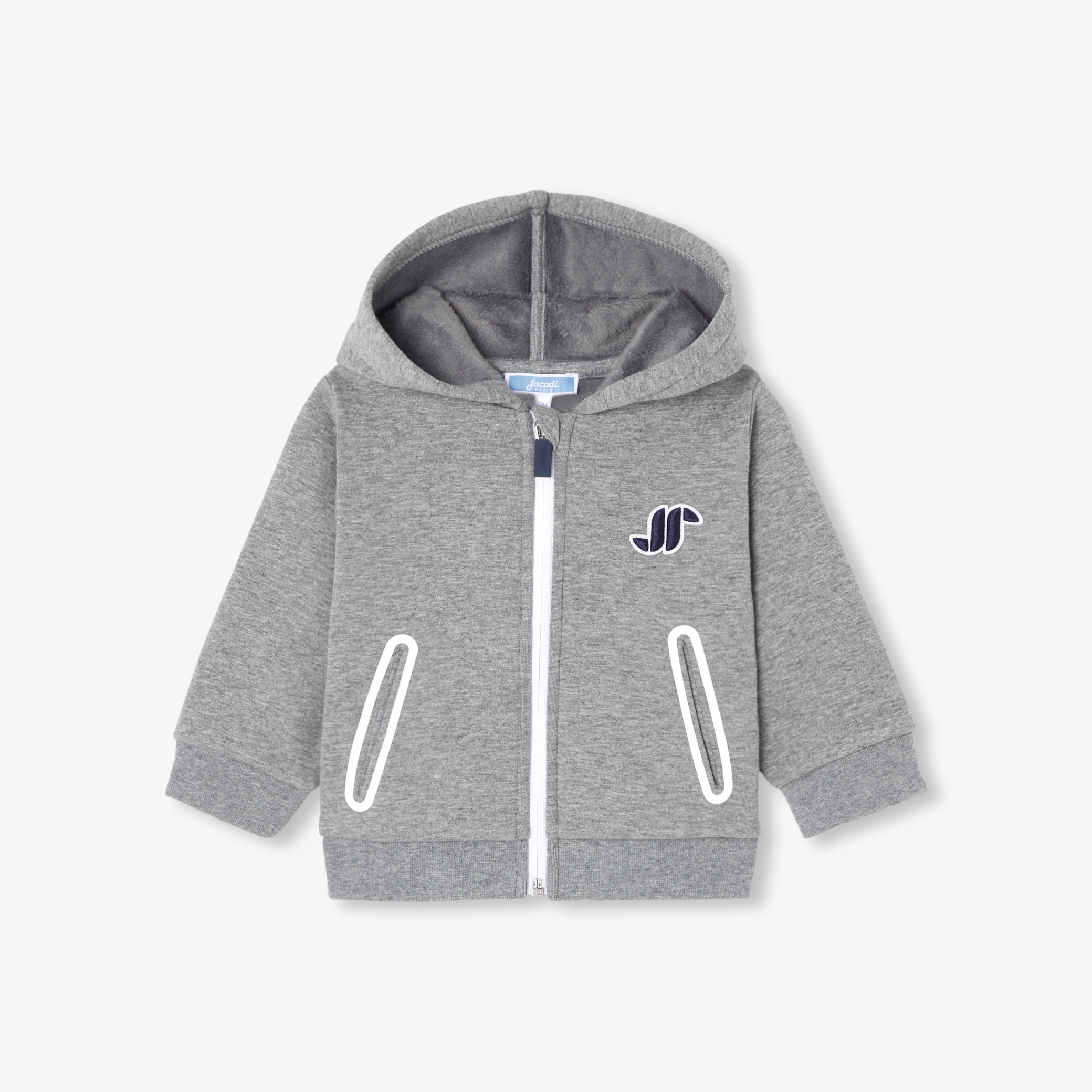 Jacadi - Sweat fecho de correr em moletão bebé menino - CINZENTO CLARO MESCLADO JACADI