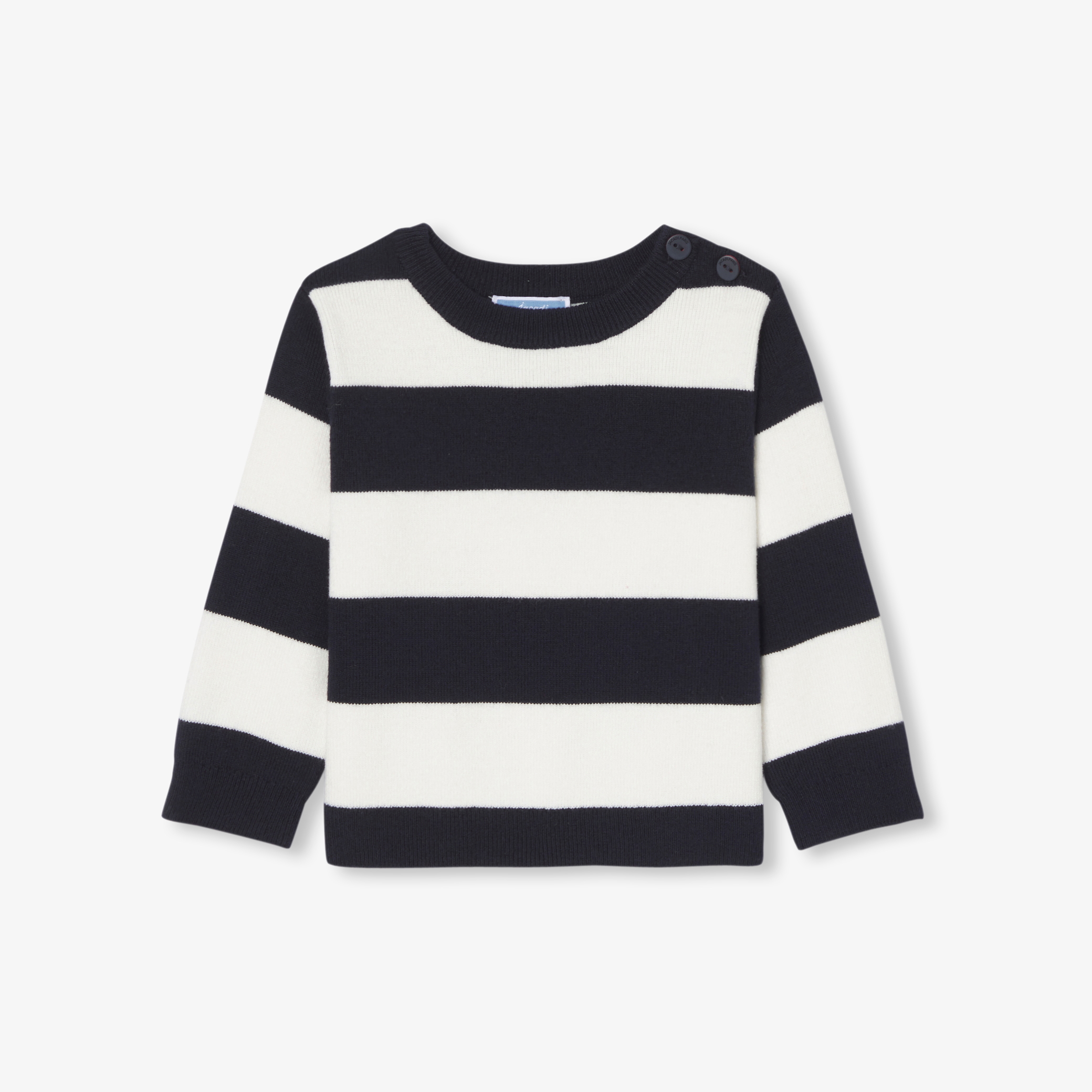 Jacadi - Camisola às riscas para bebé menino - BRANCO/MARINHO
