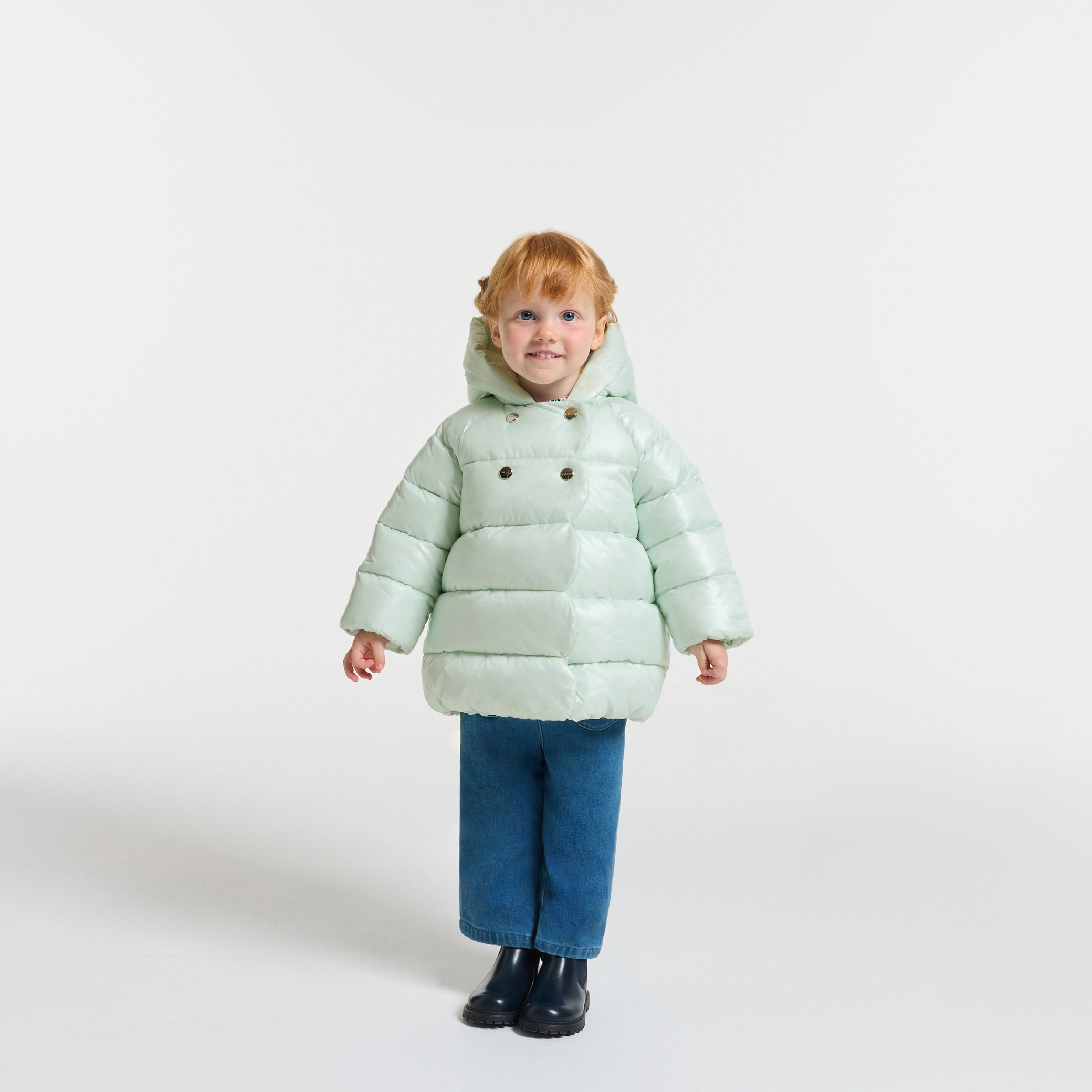 Jacadi - Blusão acolchoado bebé menina - AZUL-GLACIAL