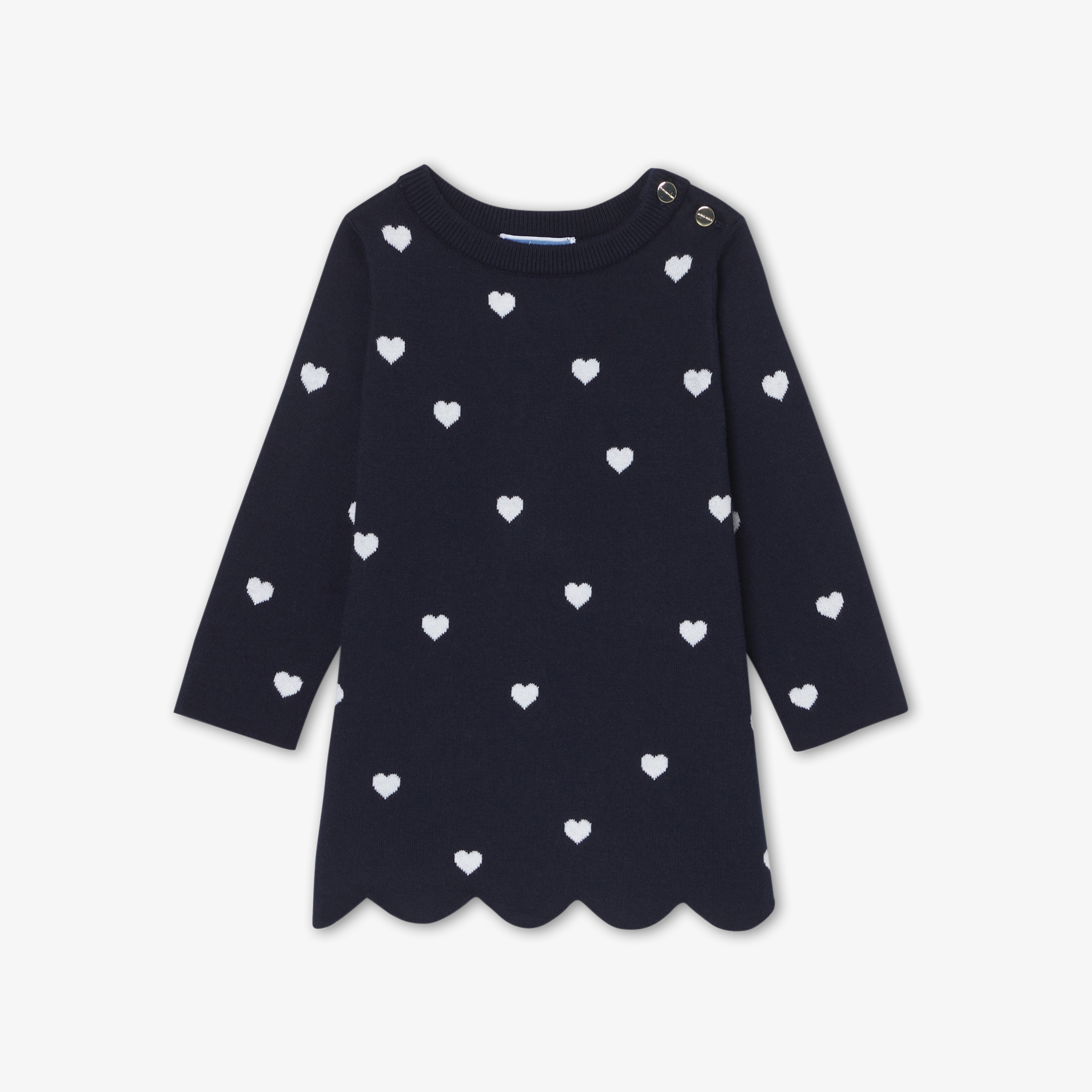 Jacadi - Vestido bebé menina de algodão - MARINHO JACADI