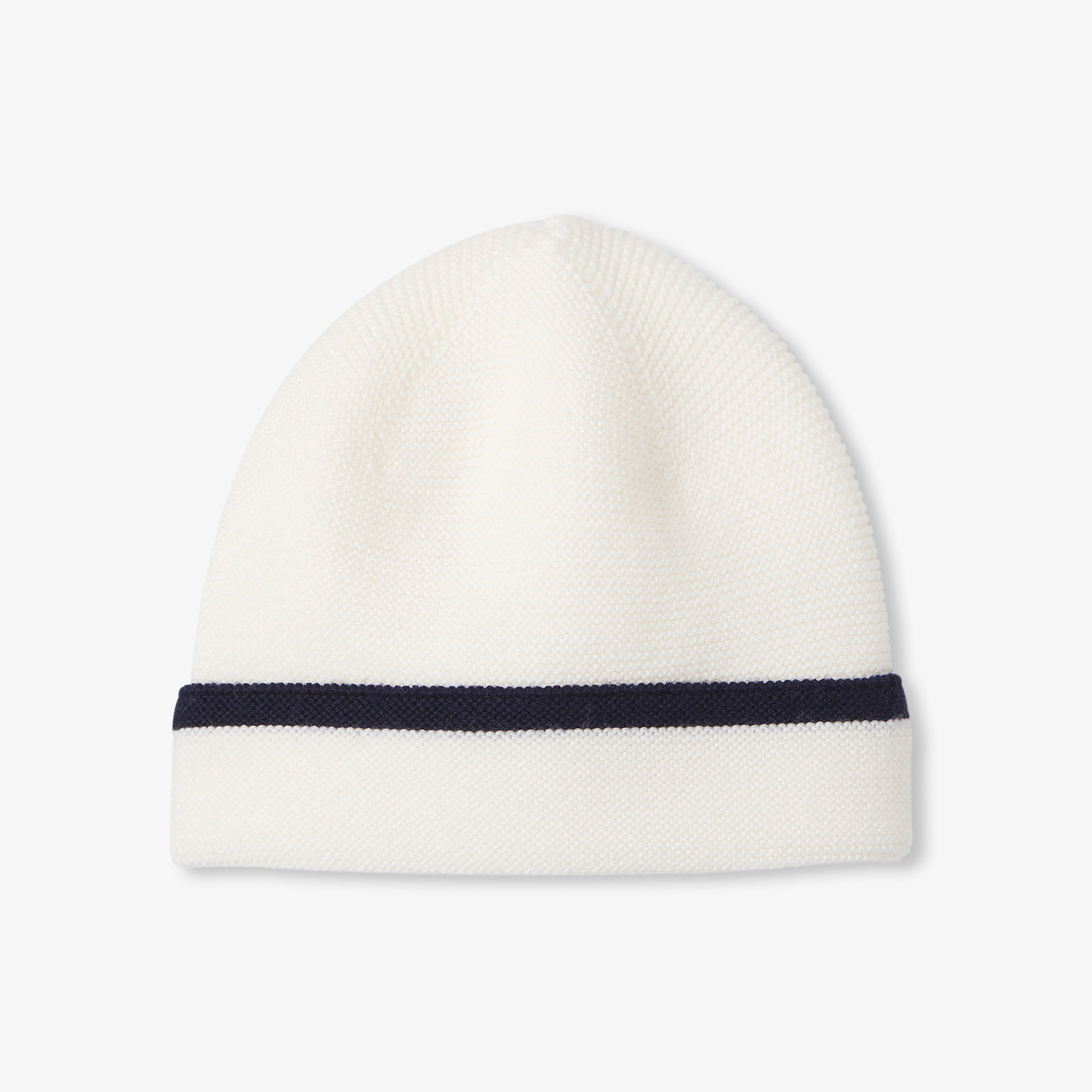 Jacadi - Gorro bebé em lã - BRANCO/MARINHO - Presente de nascimento ideal