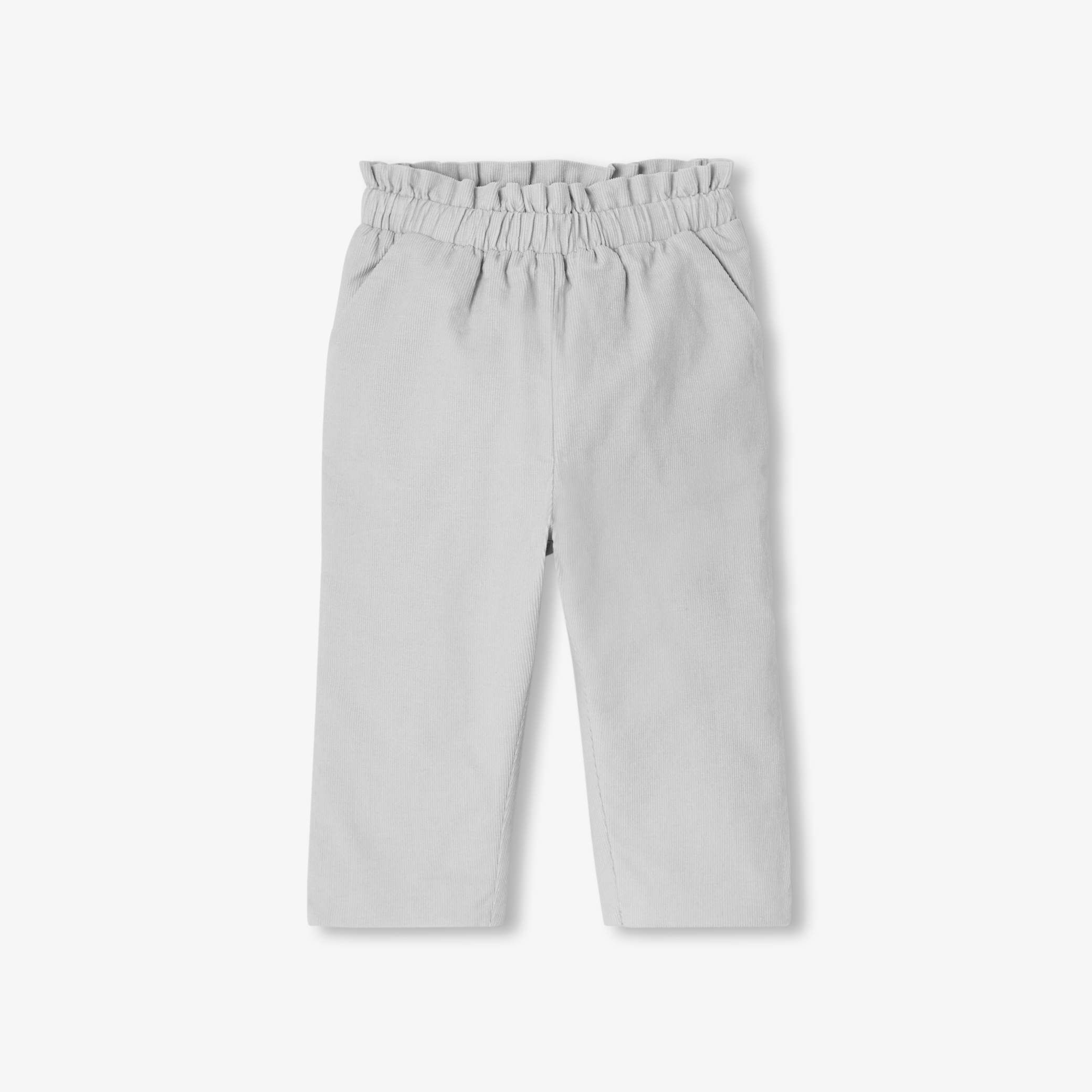 Jacadi - Calças bebé menina de veludo babycord - CINZENTO ESCURO