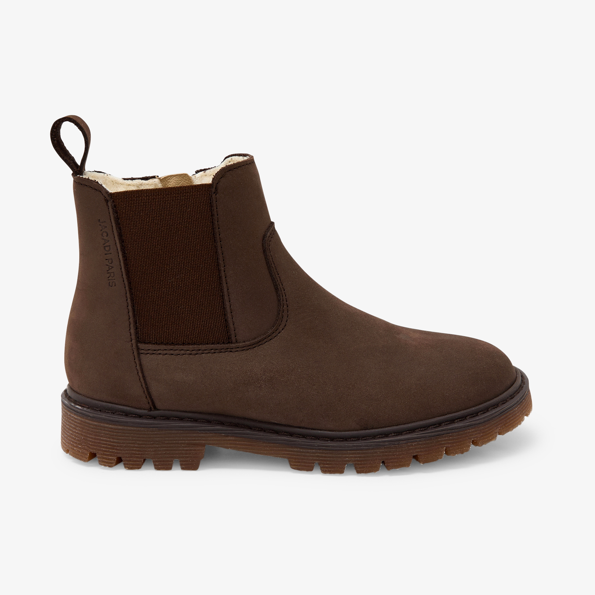 Jacadi - Botas Chelsea forradas criança menino - CASTANHO