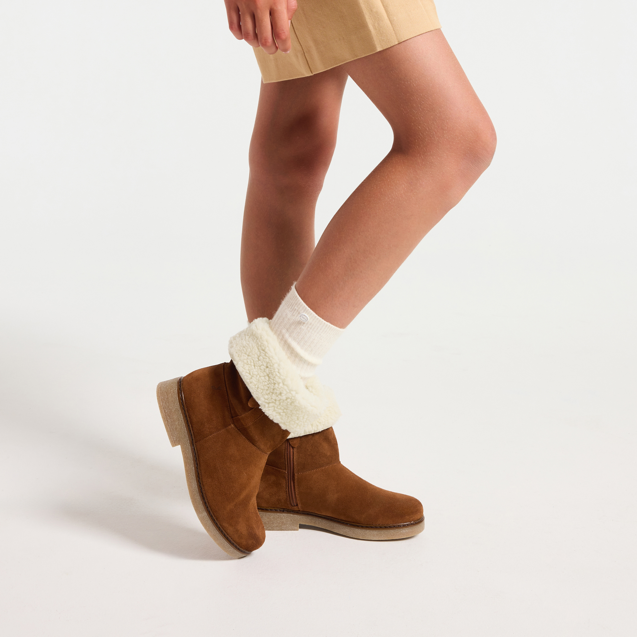 Jacadi - Botins forrados criança menina - CASTANHO