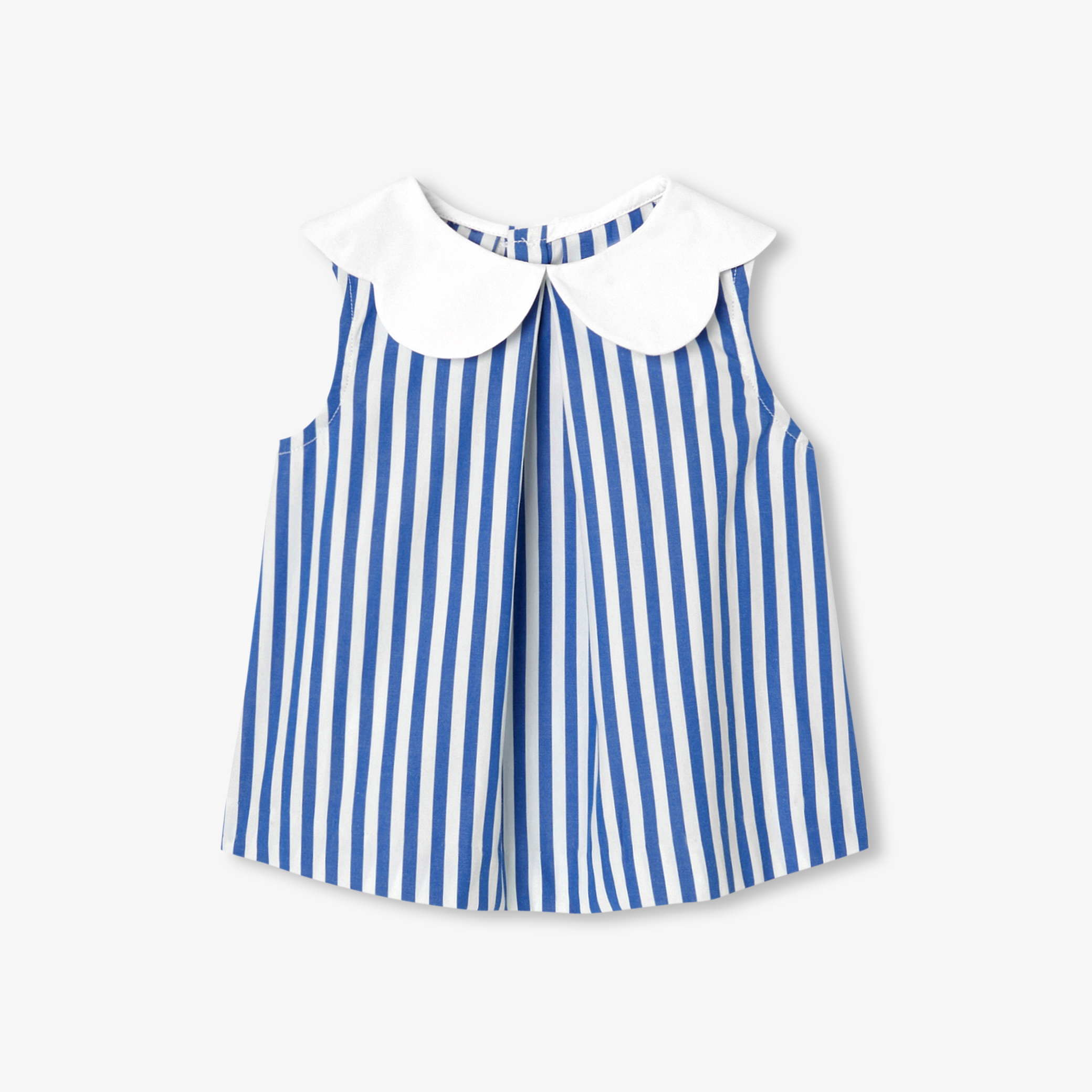 Jacadi - Blusa sem mangas para bebé menina - BRANCO/AZUL