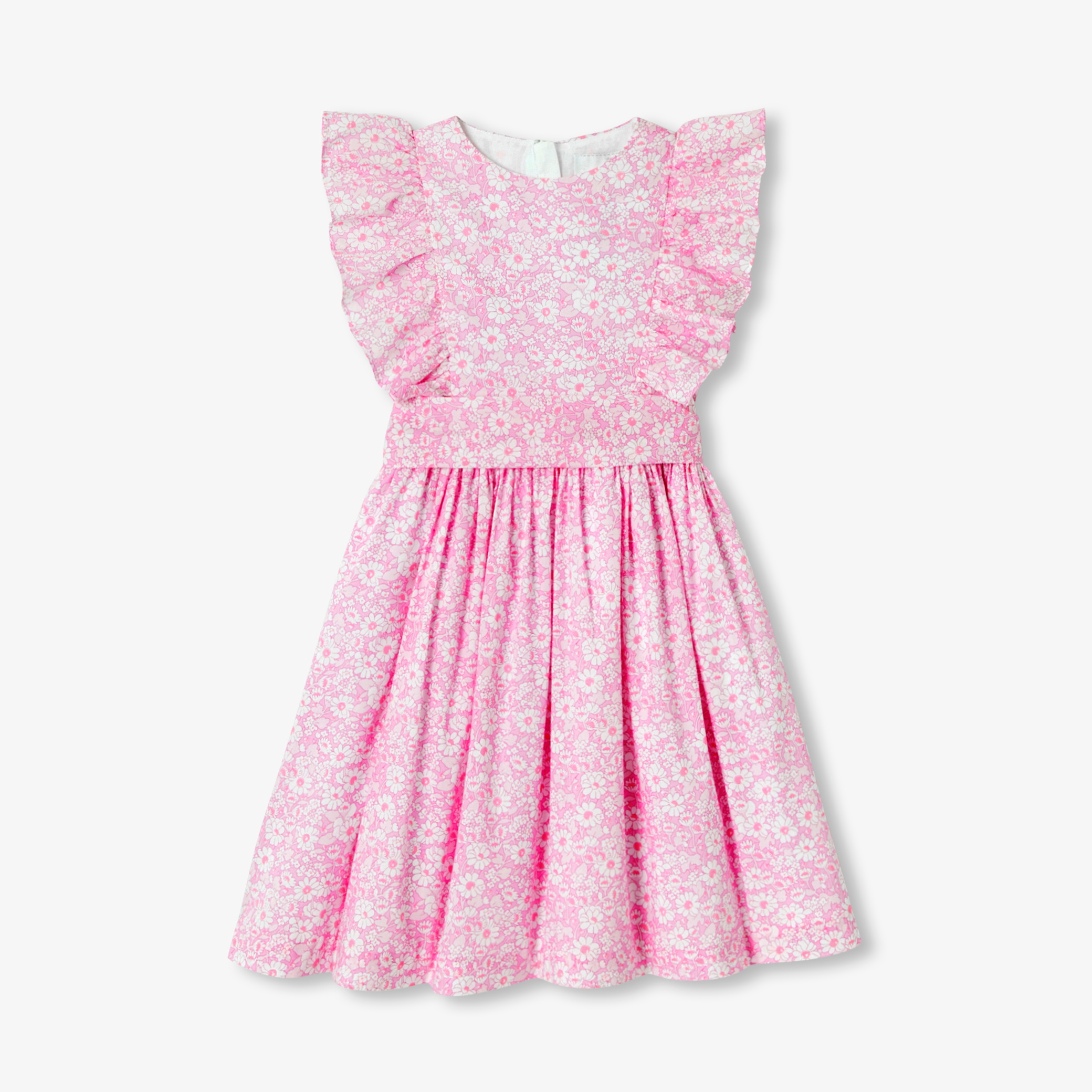 Jacadi - Vestido de cerimónia para menina em tecido Liberty - ROSA/MÚLTICO