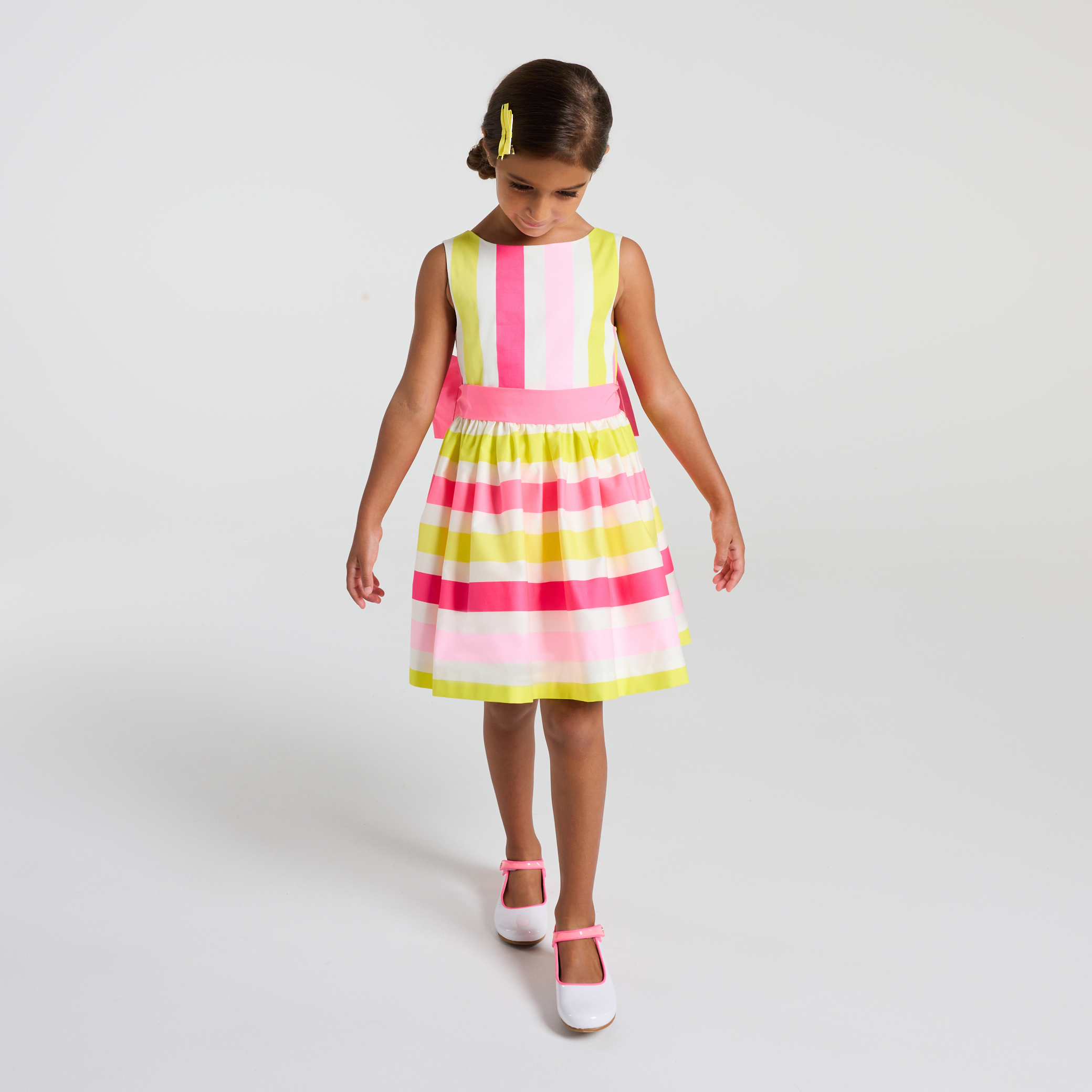 Jacadi - Vestido de cerimónia para menina - BRANCO/MÚLTICO