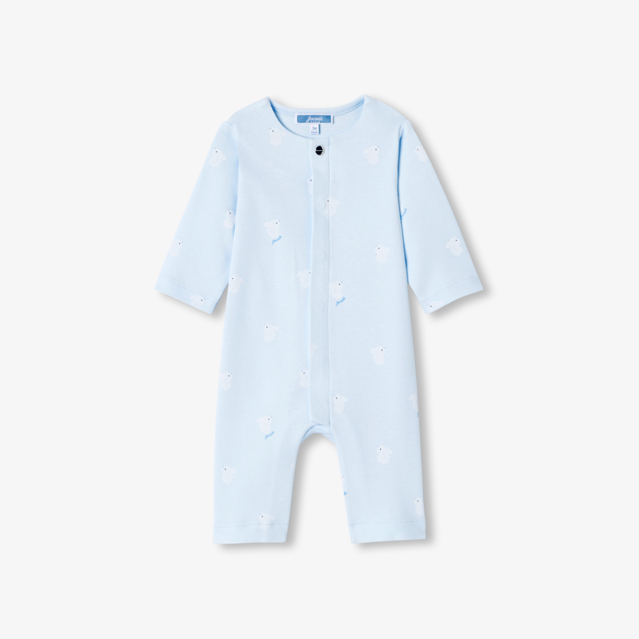 Jacadi - Macacão bebé menino em interlock - AZUL/MÚLTICO - Presente de nascimento ideal