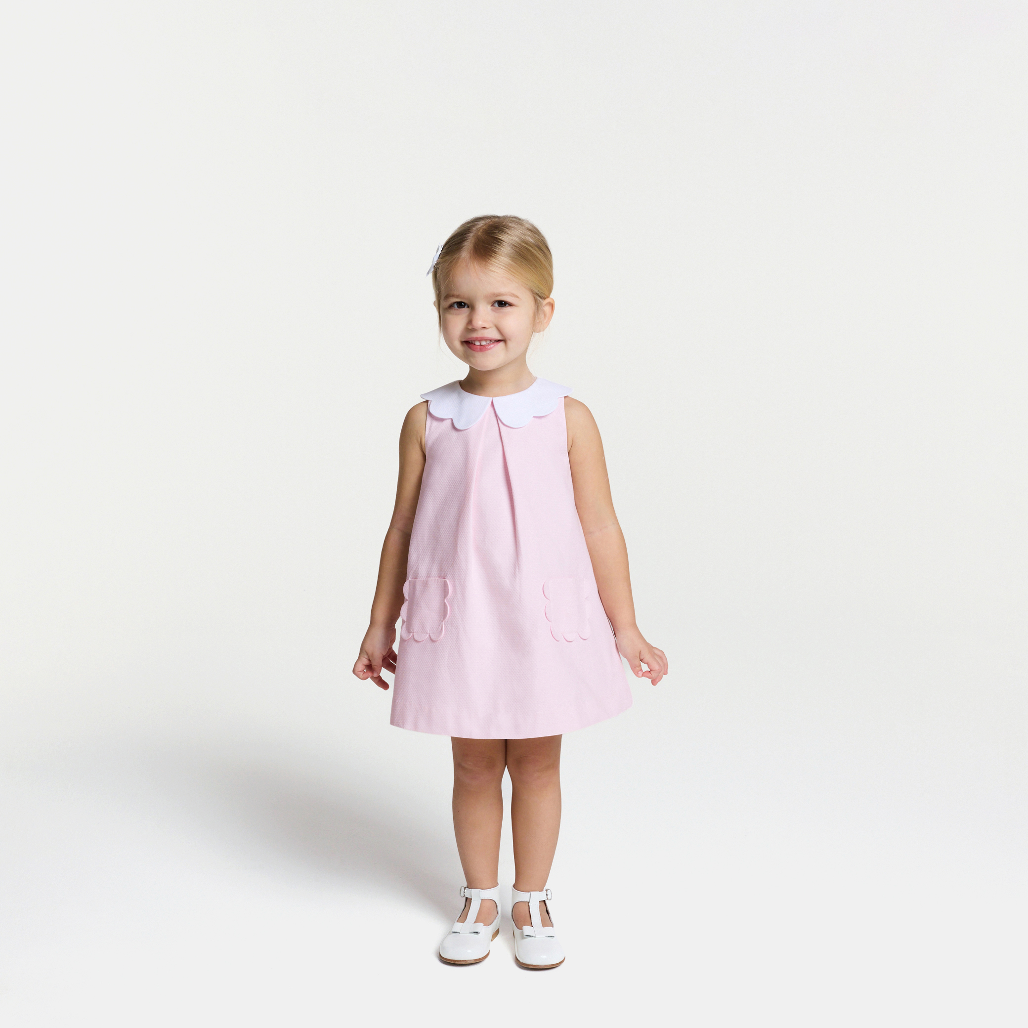 Jacadi - Vestido de cerimónia com corte trapézio para bebé menina - ROSA EM PÓ JACADI