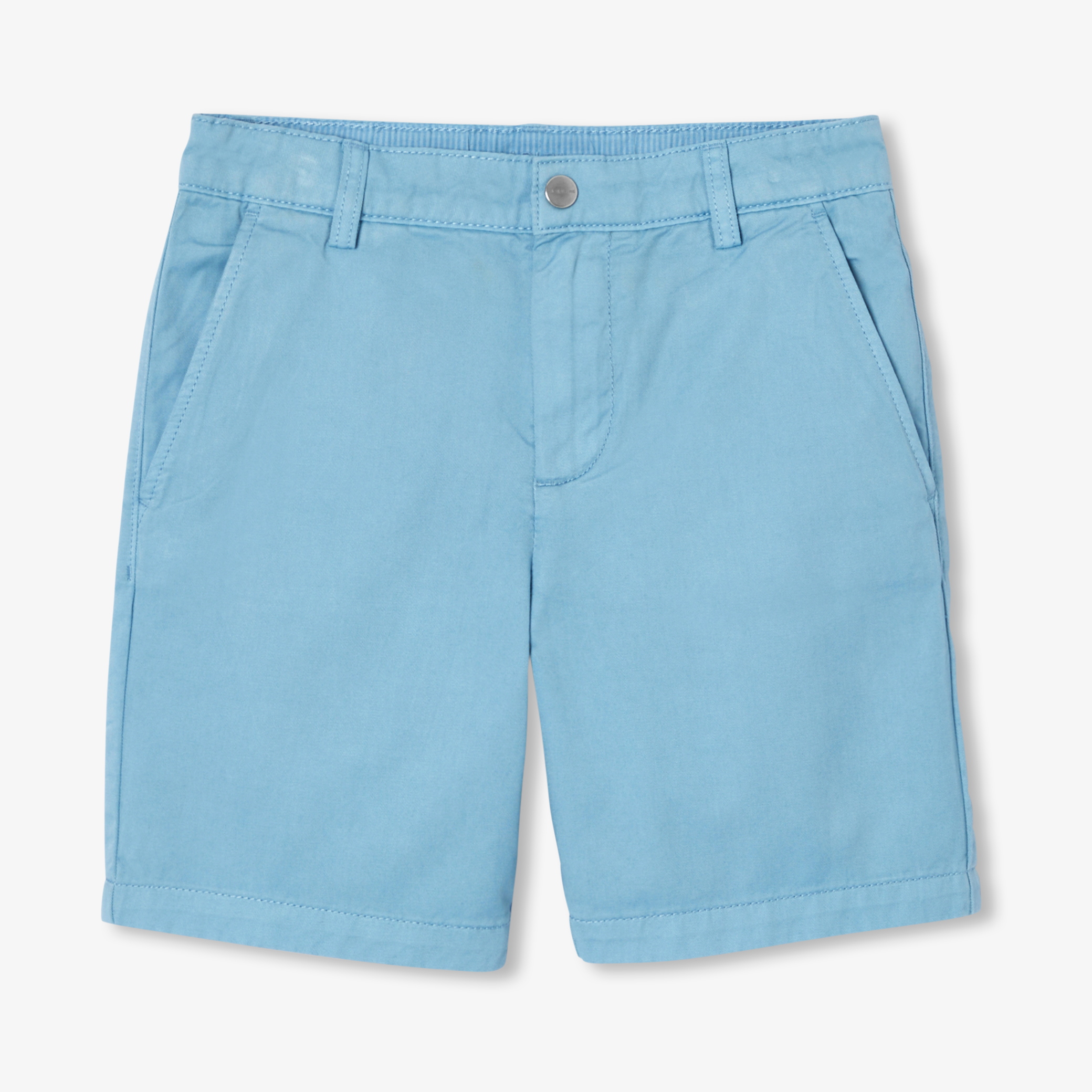 Jacadi - Bermudas para menino em sarja de algodão - AZUL AÇO