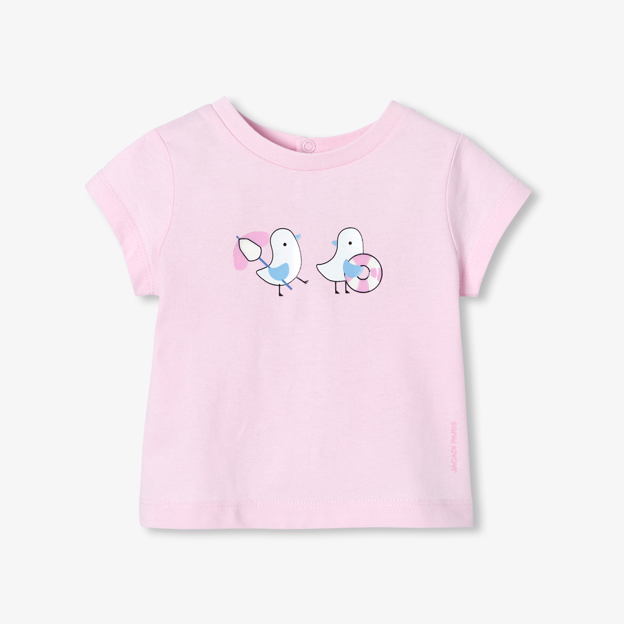 Jacadi - T-shirt para bebé menina de manga curta em algodão - ALTEIA