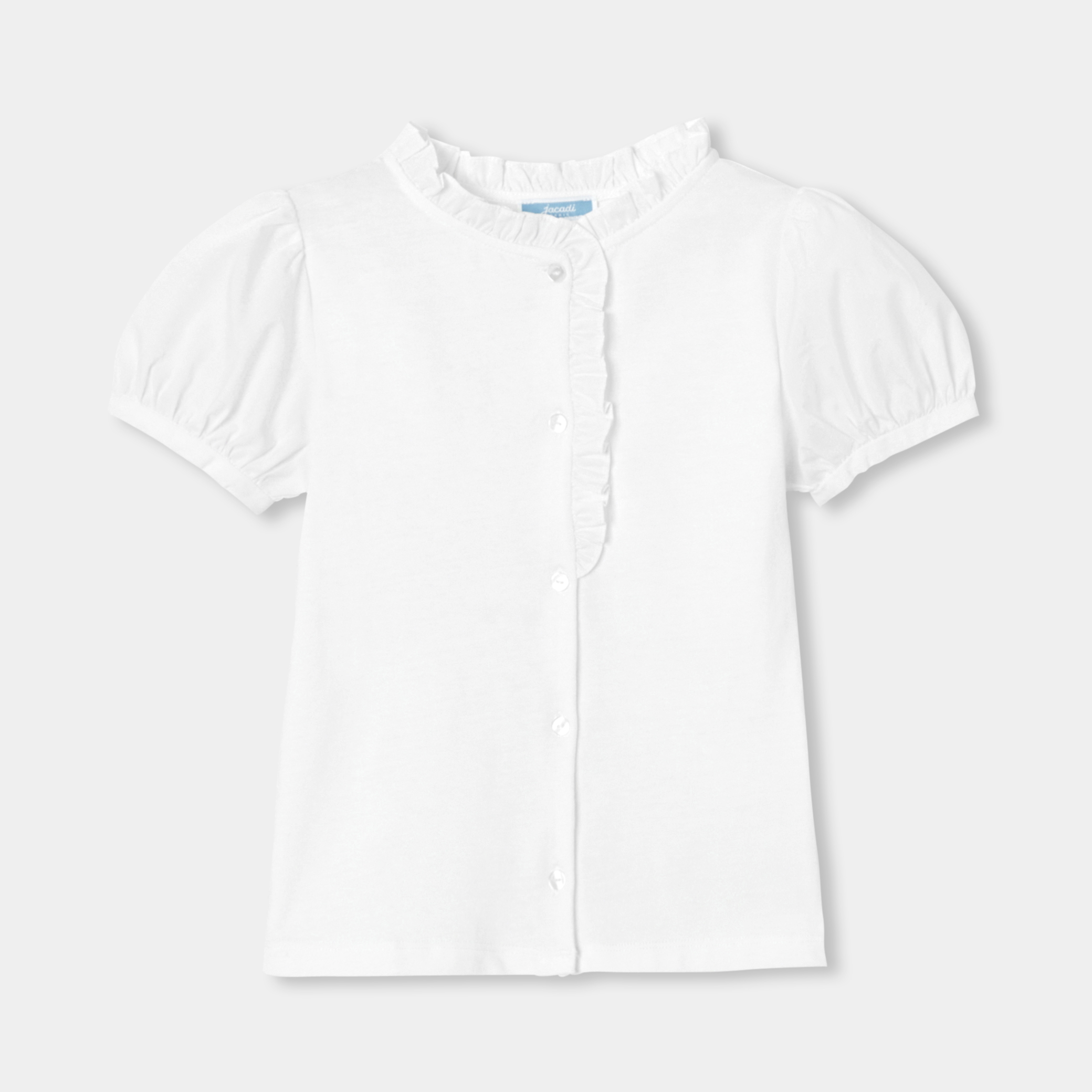 Jacadi - Blusa para menina em jersey - BRANCO JACADI