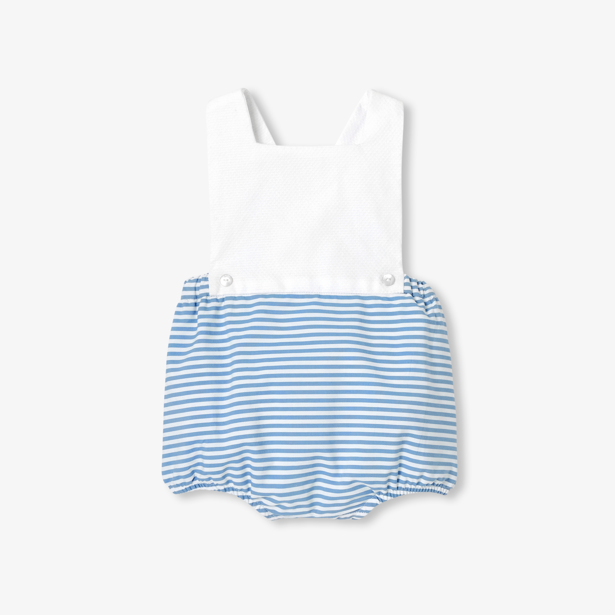 Jacadi - Macacão de algodão para menino - BRANCO/AZUL - Presente de nascimento ideal