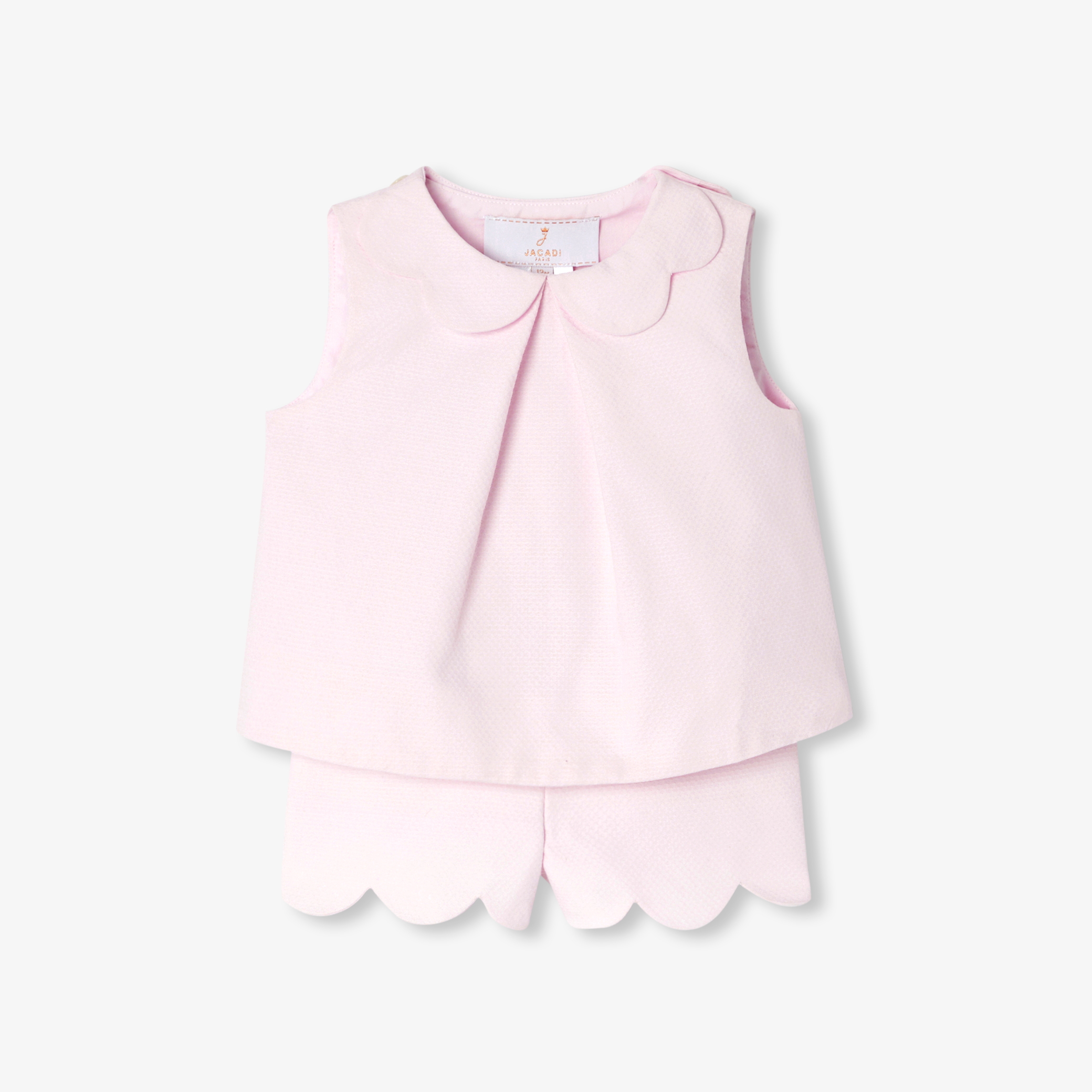 Jacadi - Conjunto de cerimónia para bebé menina - ROSA EM PÓ JACADI