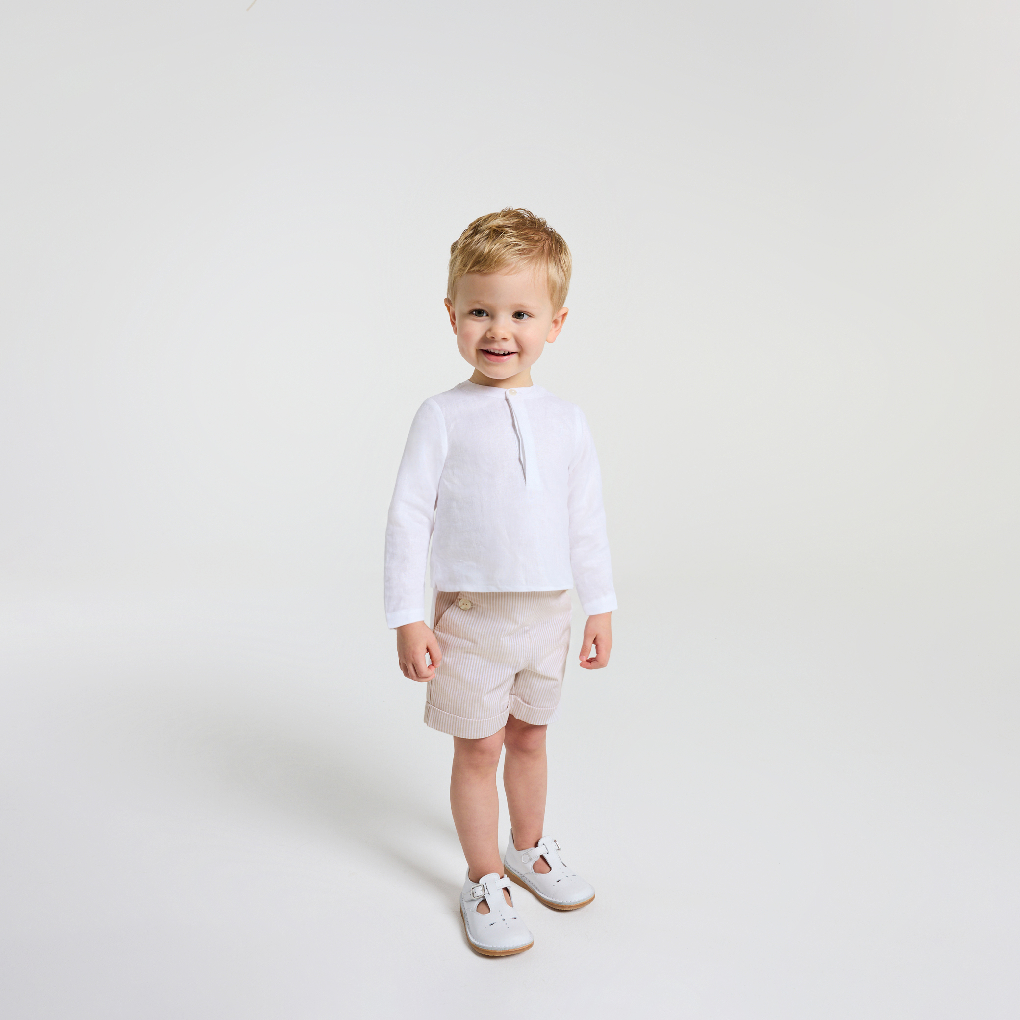 Jacadi - Calções de estilo marinheiro para bebé menino - BRANCO/BEGE