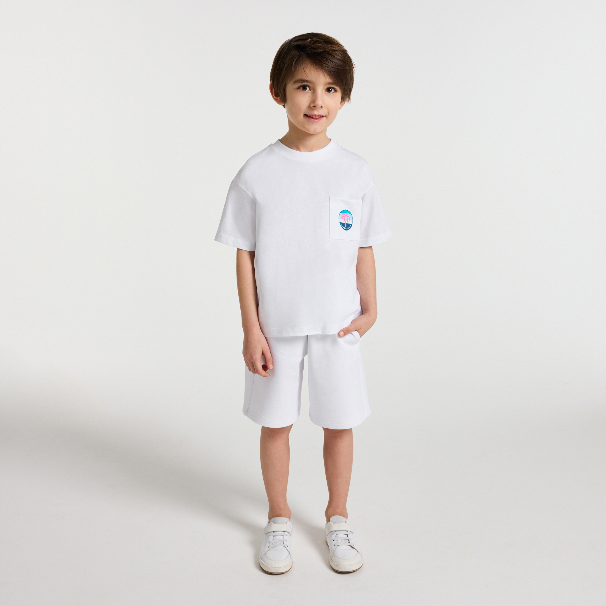 Jacadi - Bermudas para menino em jersey - BRANCO JACADI