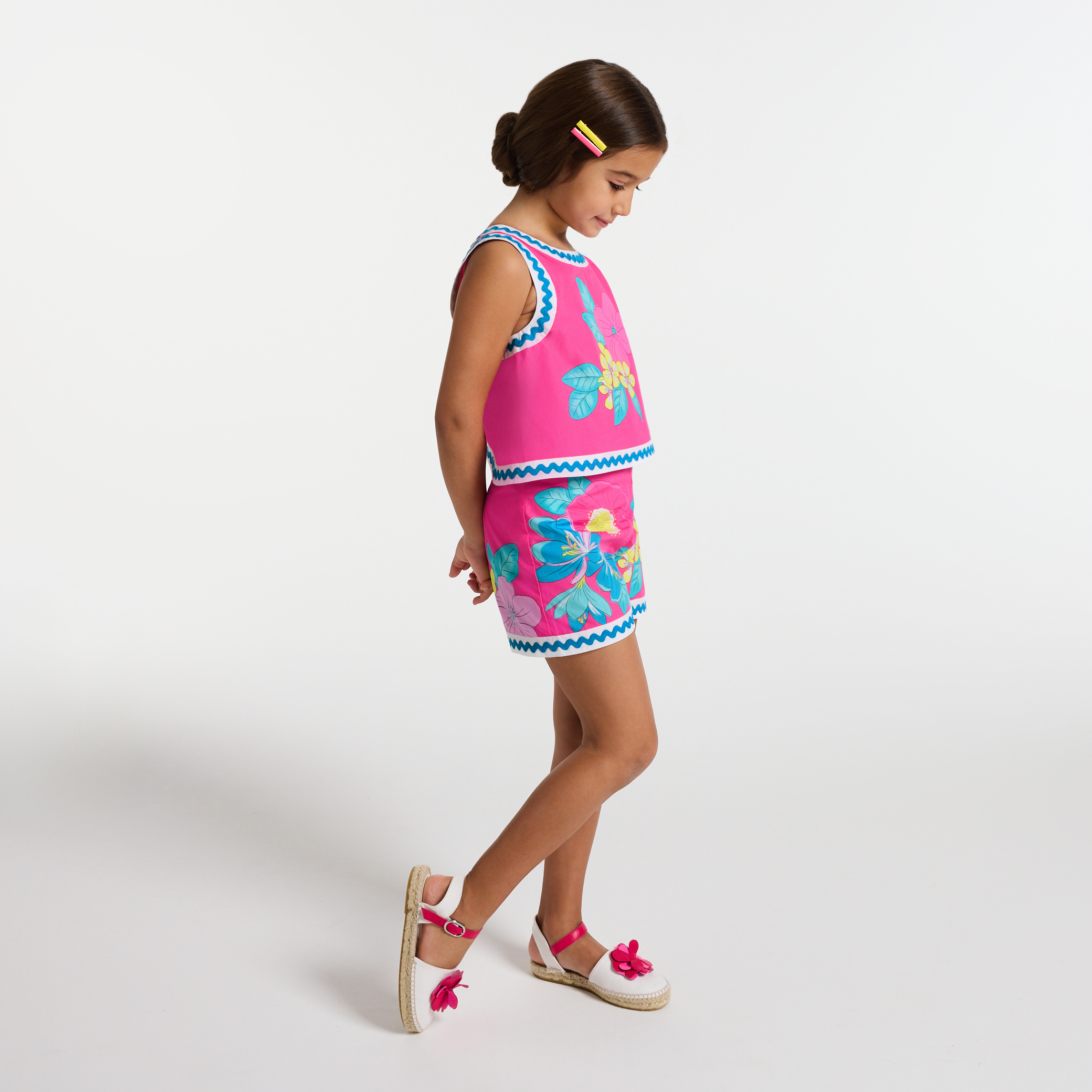 Jacadi - Calções para menina em algodão - ROSA BUBBLE