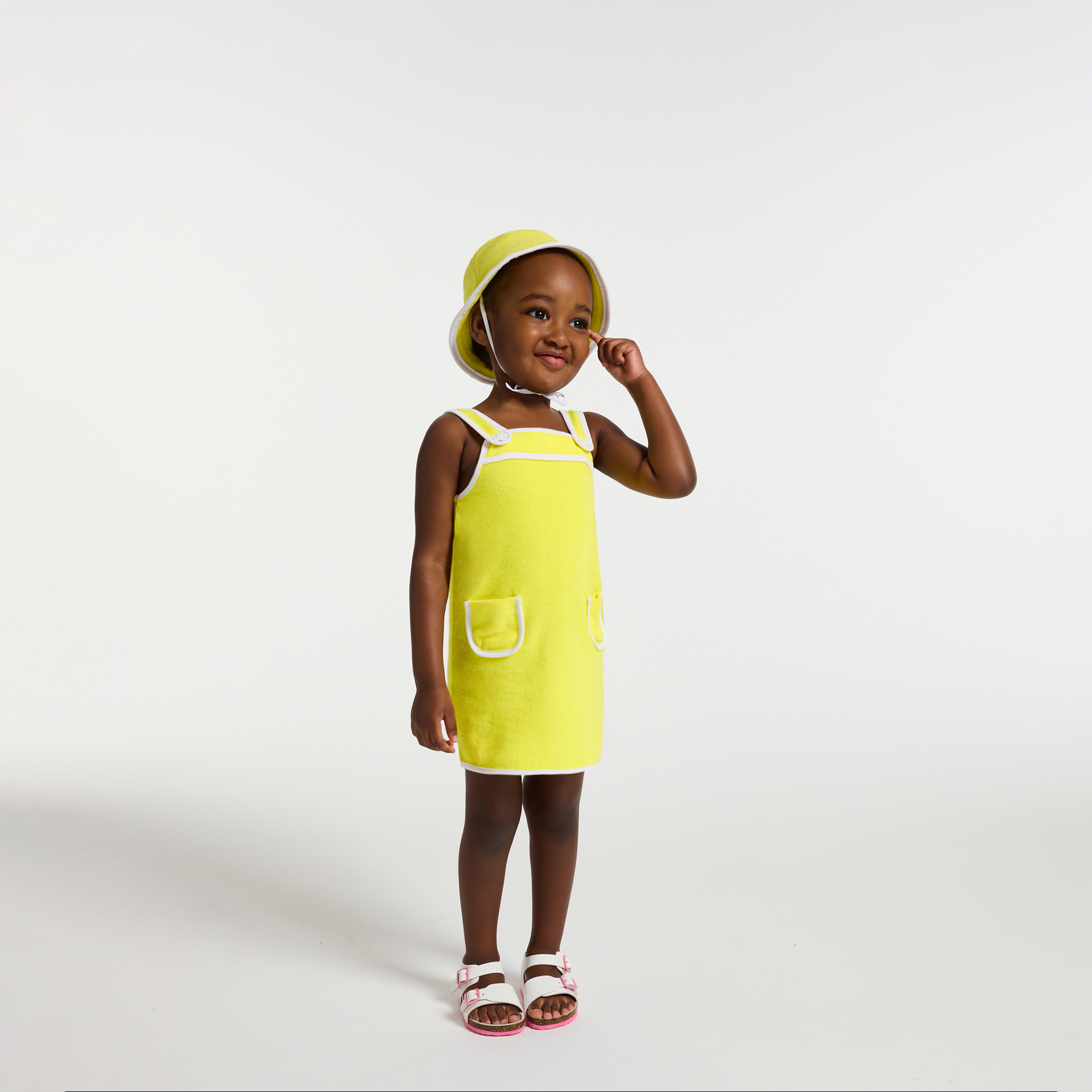 Jacadi - Vestido sem mangas para bebé menina em turco - AMARELO SOL