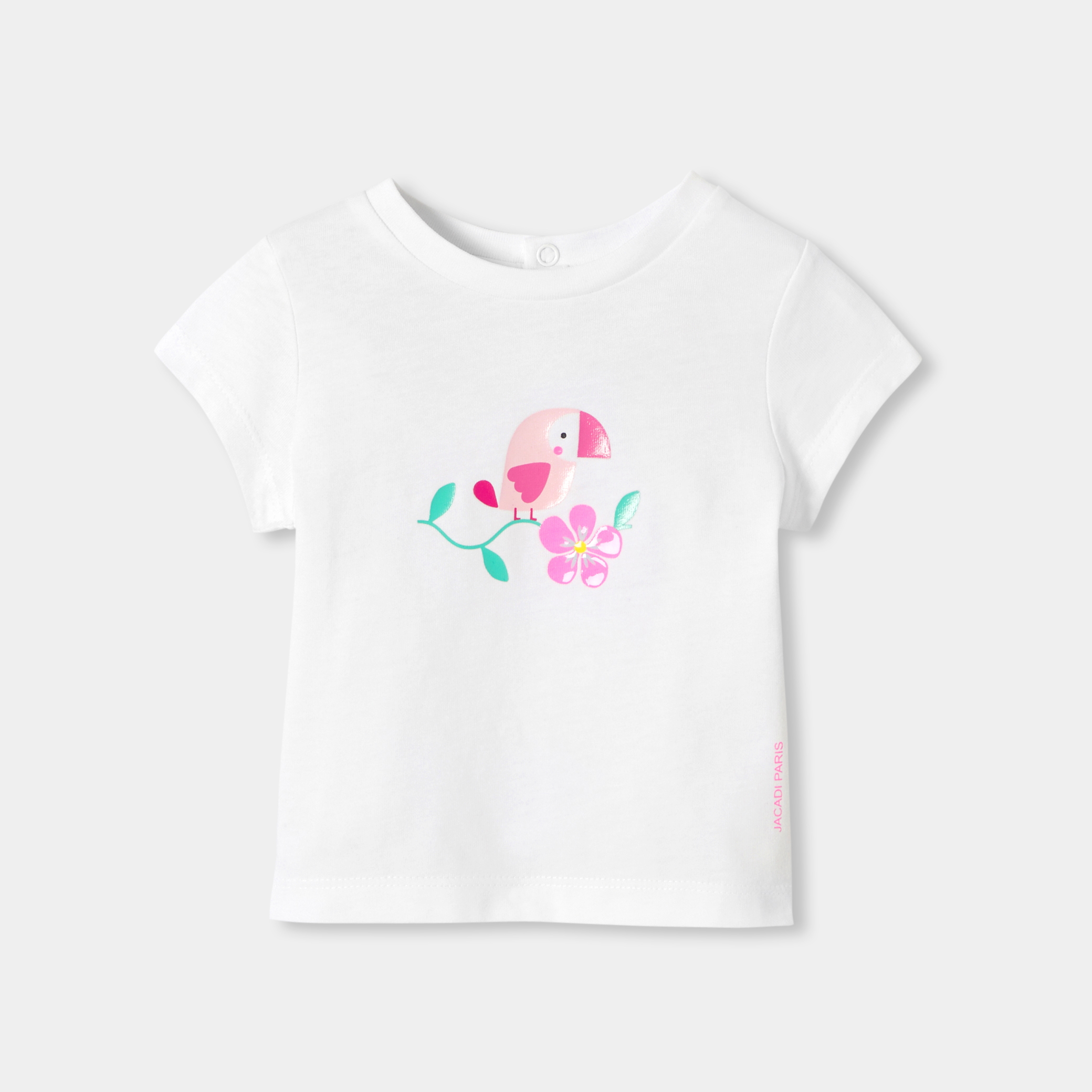 Jacadi - T-shirt para bebé menina em algodão - BRANCO JACADI
