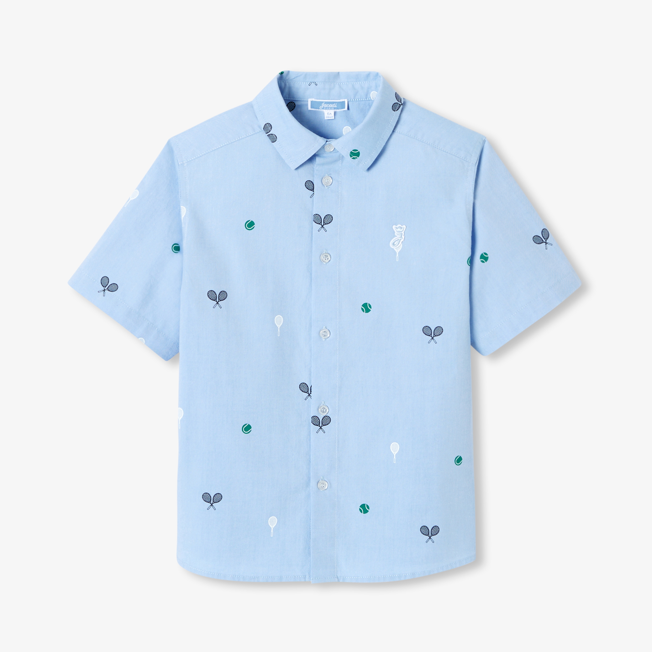 Jacadi - Camisa de manga curta para menino - AZUL CLARO JACADI