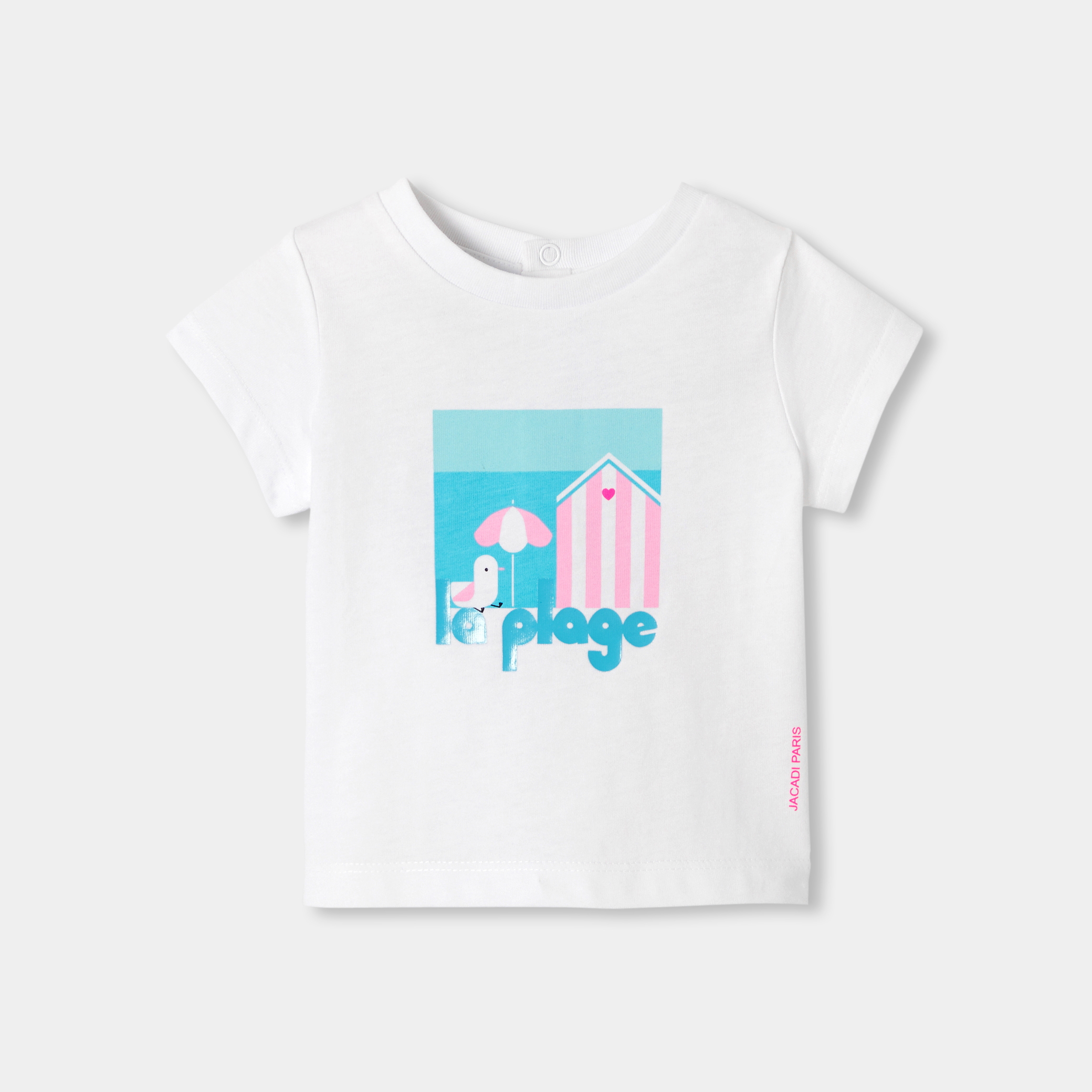 Jacadi - T-shirt para bebé menina em algodão - BRANCO JACADI