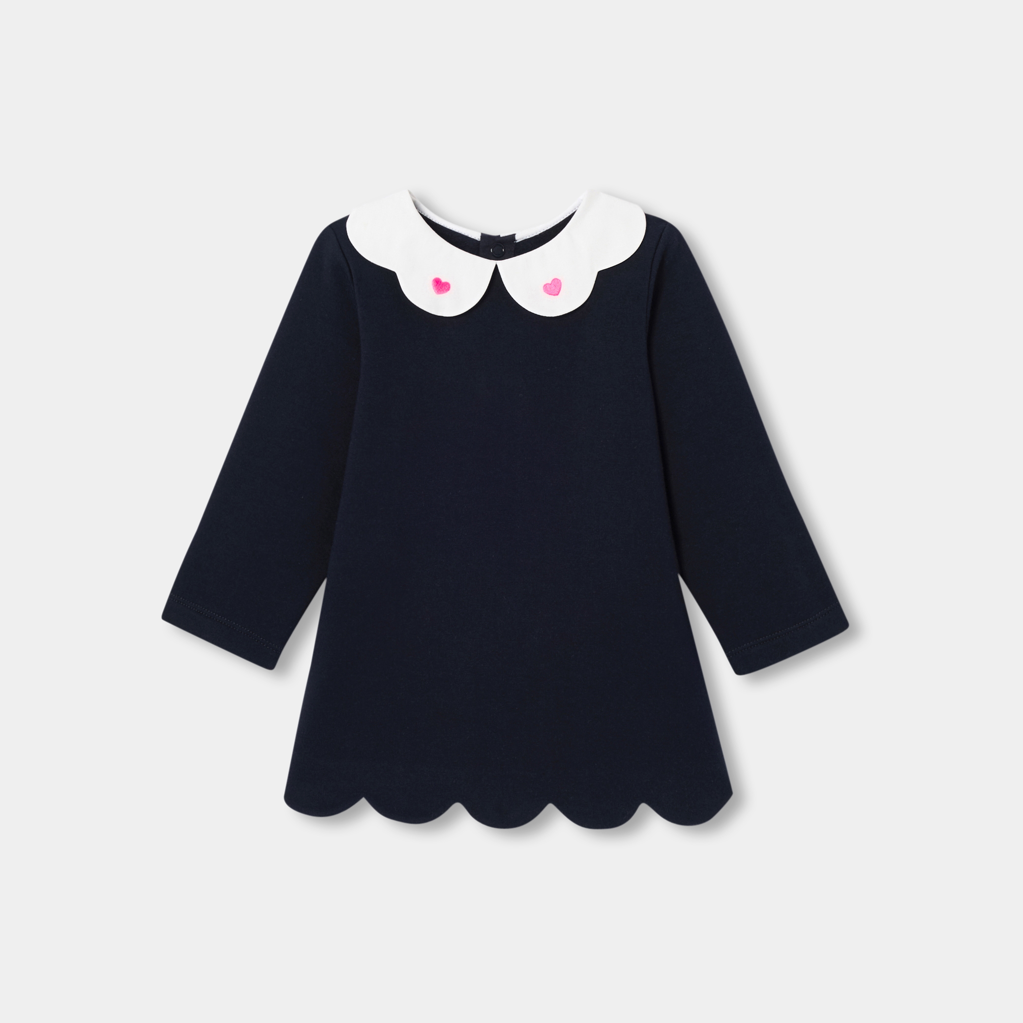 Jacadi - Vestido em moletão bebé menina - MARINHO JACADI