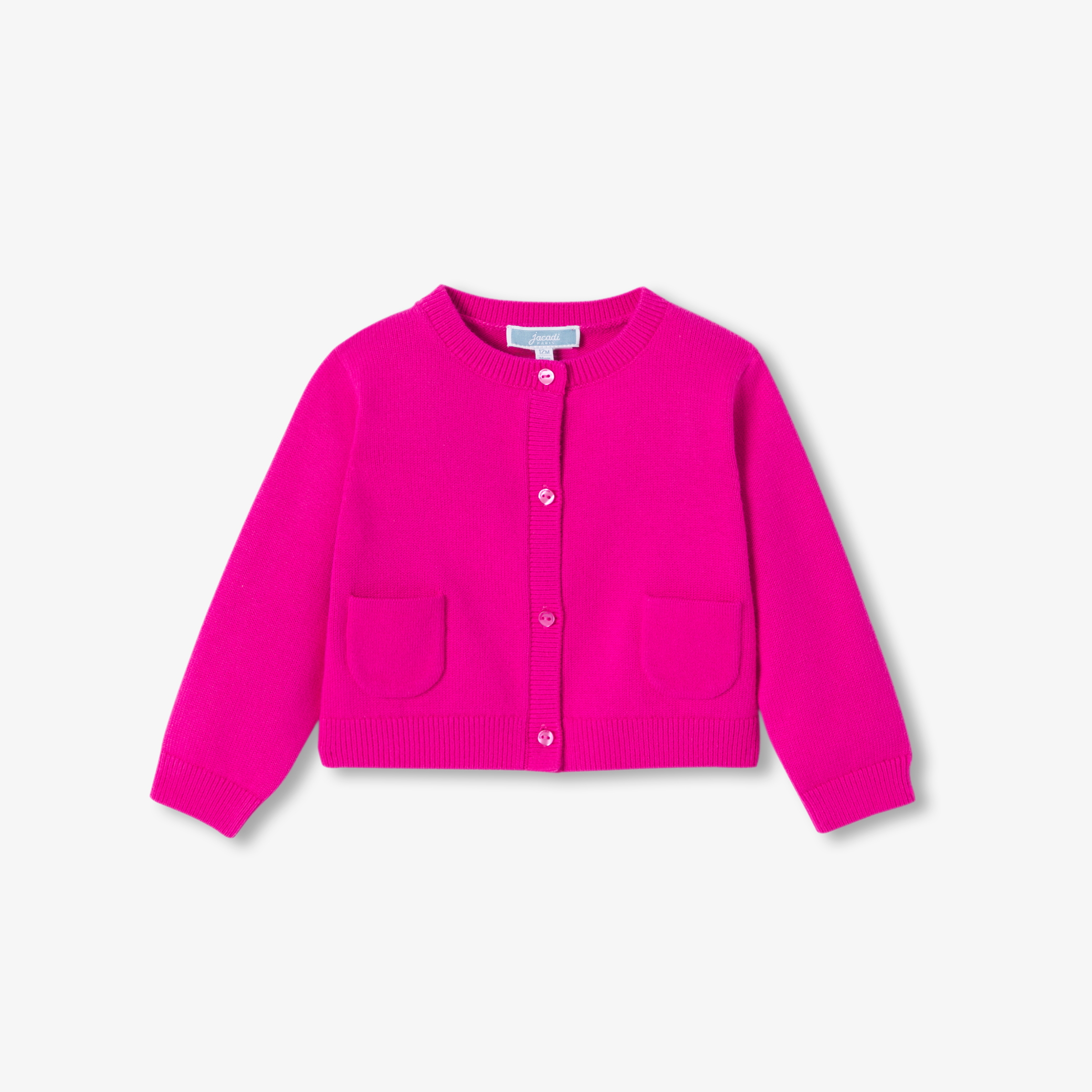 Jacadi - Cardigan bebé menina em tricô - gerânio