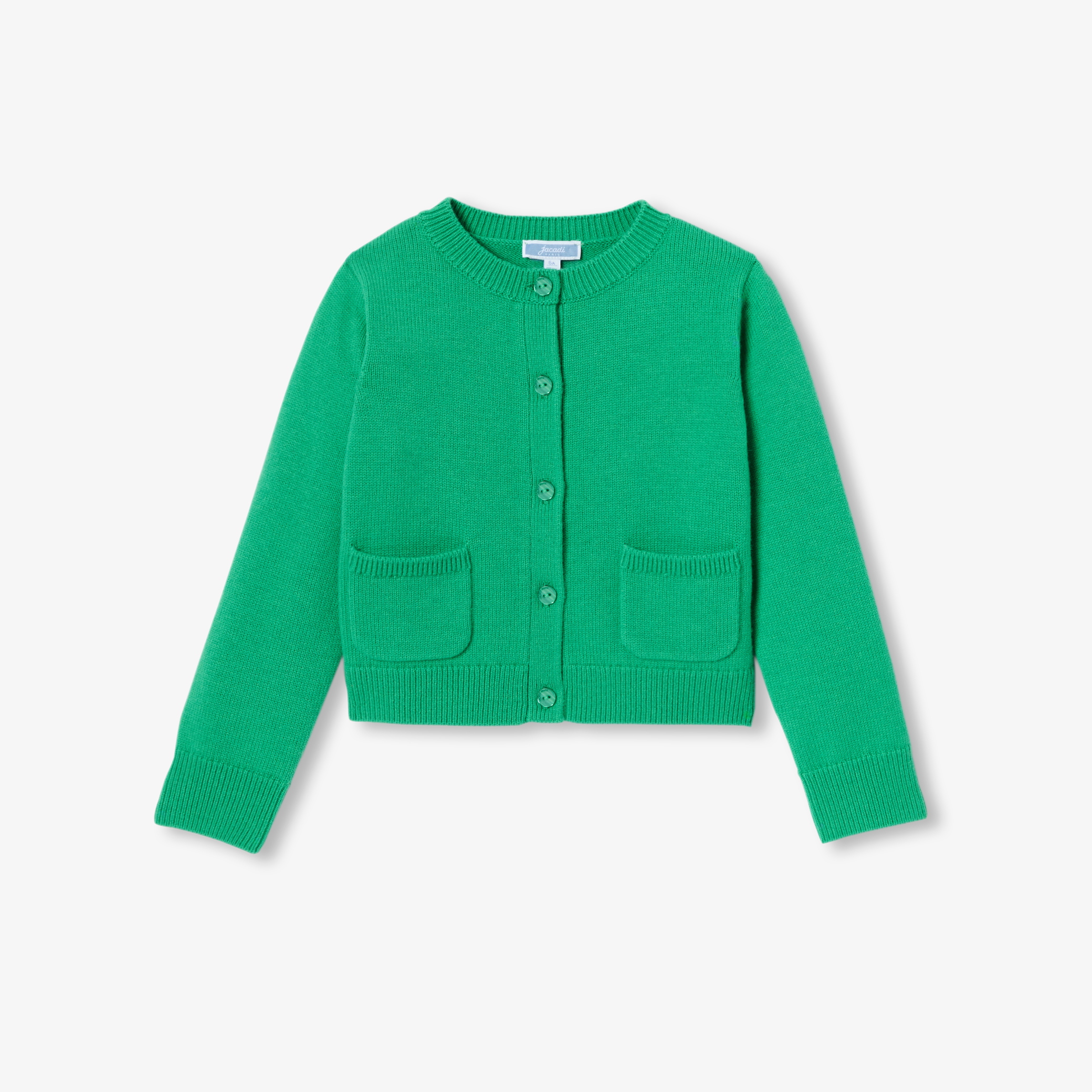 Jacadi - Cardigan de mistura de lã menina - VERDE PRÉ
