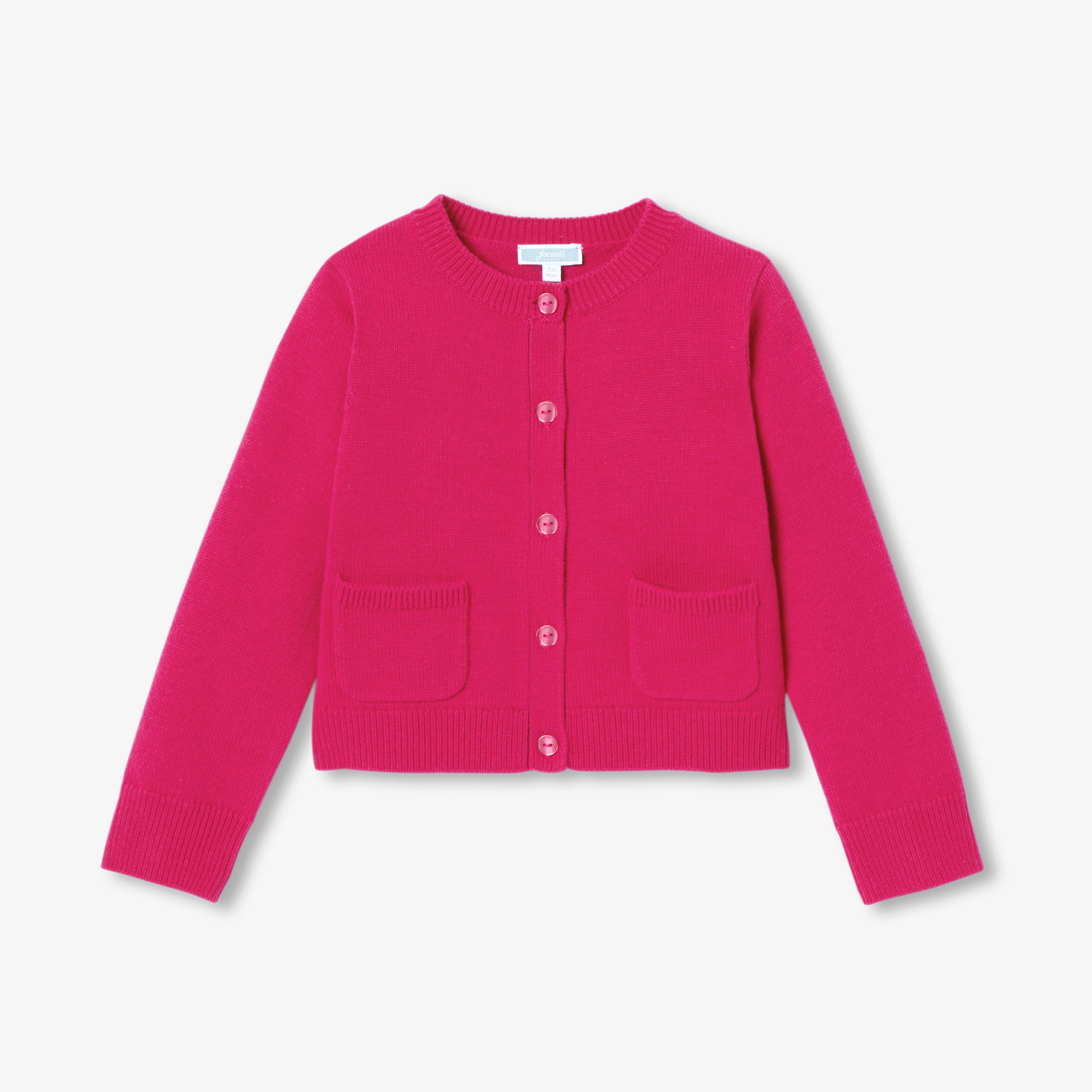 Jacadi - Cardigan de mistura de lã menina - ROSA GRENADINA