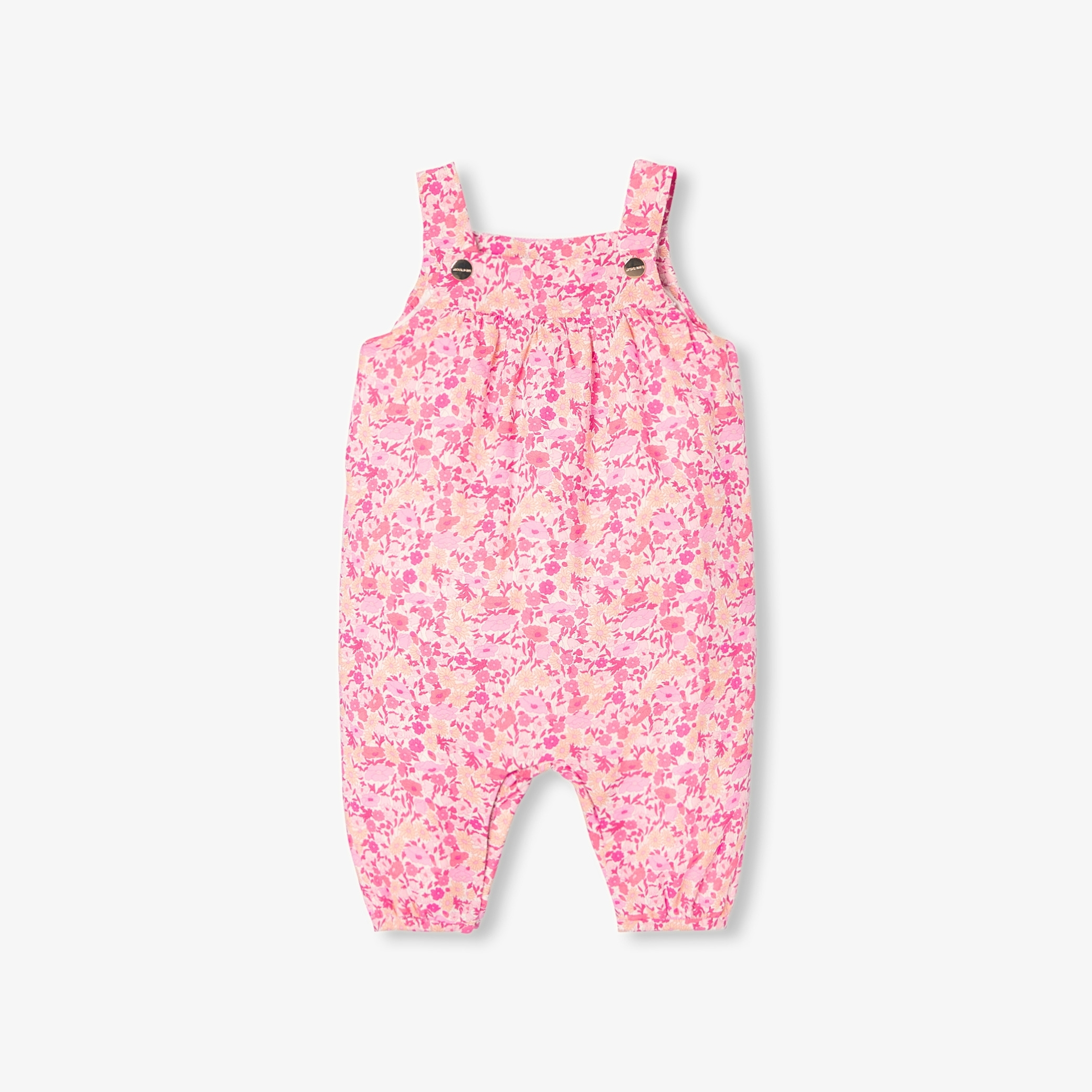 Jacadi - Jardineiras para bebé menina em tecido Liberty - ROSA/MÚLTICO - Presente de nascimento ideal