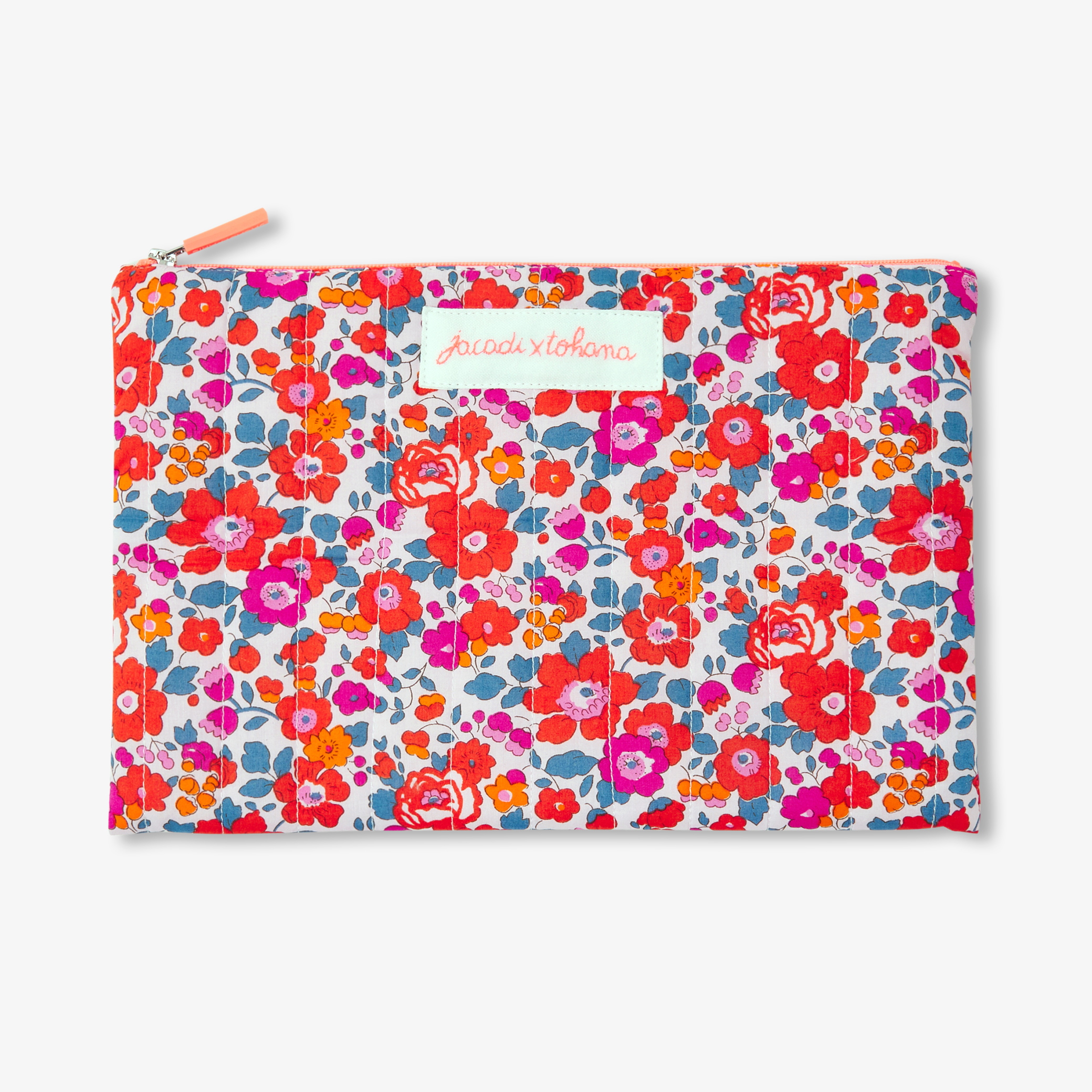 Jacadi - Pochette em tecido Liberty - Jacadi x Tohana - ROSA/VERMELHO