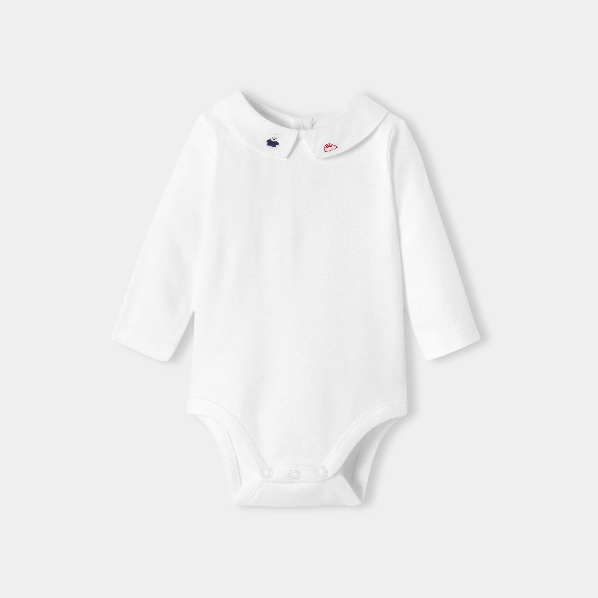 Jacadi - Body de bebé menino de mangas compridas - BRANCO JACADI