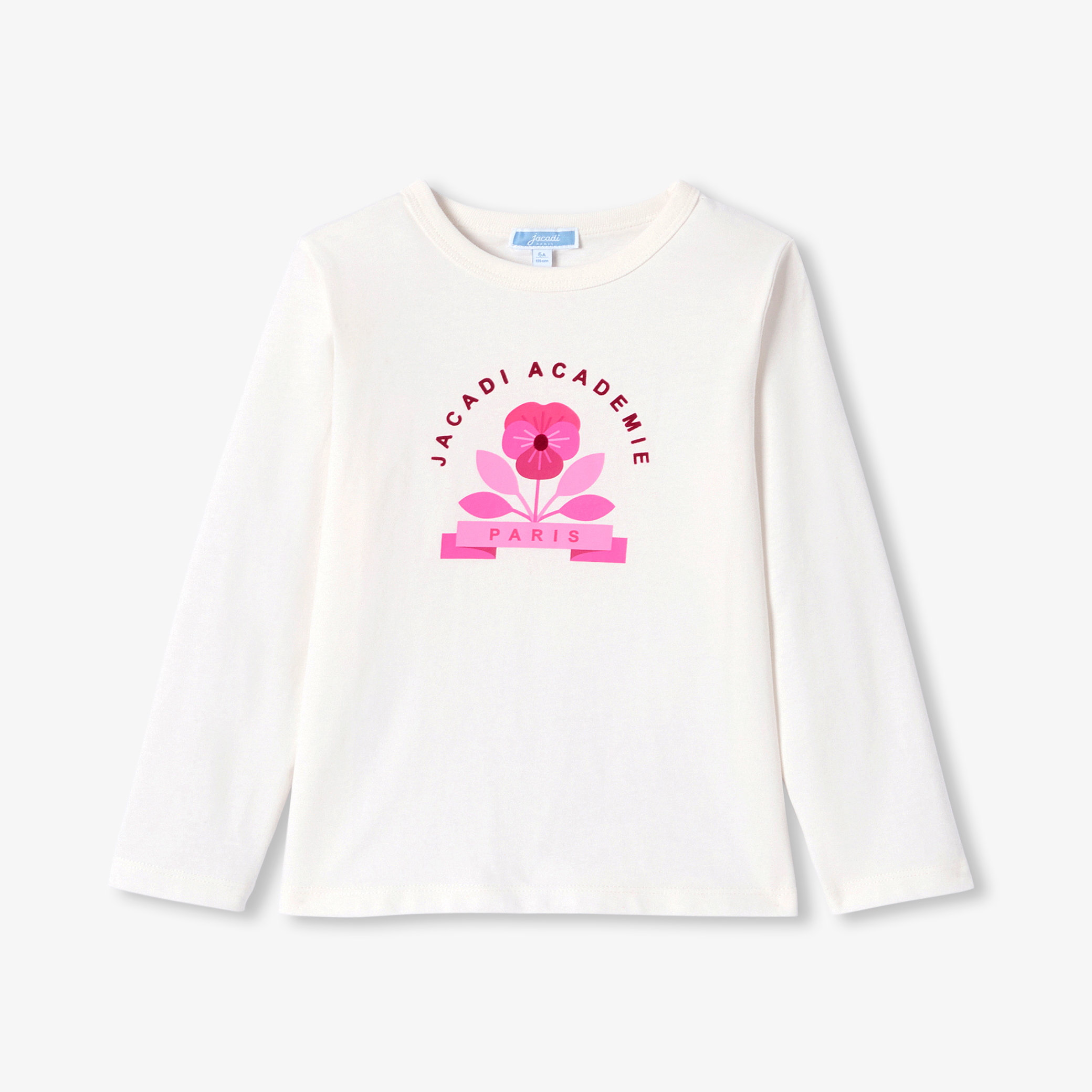 Jacadi - T-shirt de manga comprida menina - BRANCO SUAVE JACADI