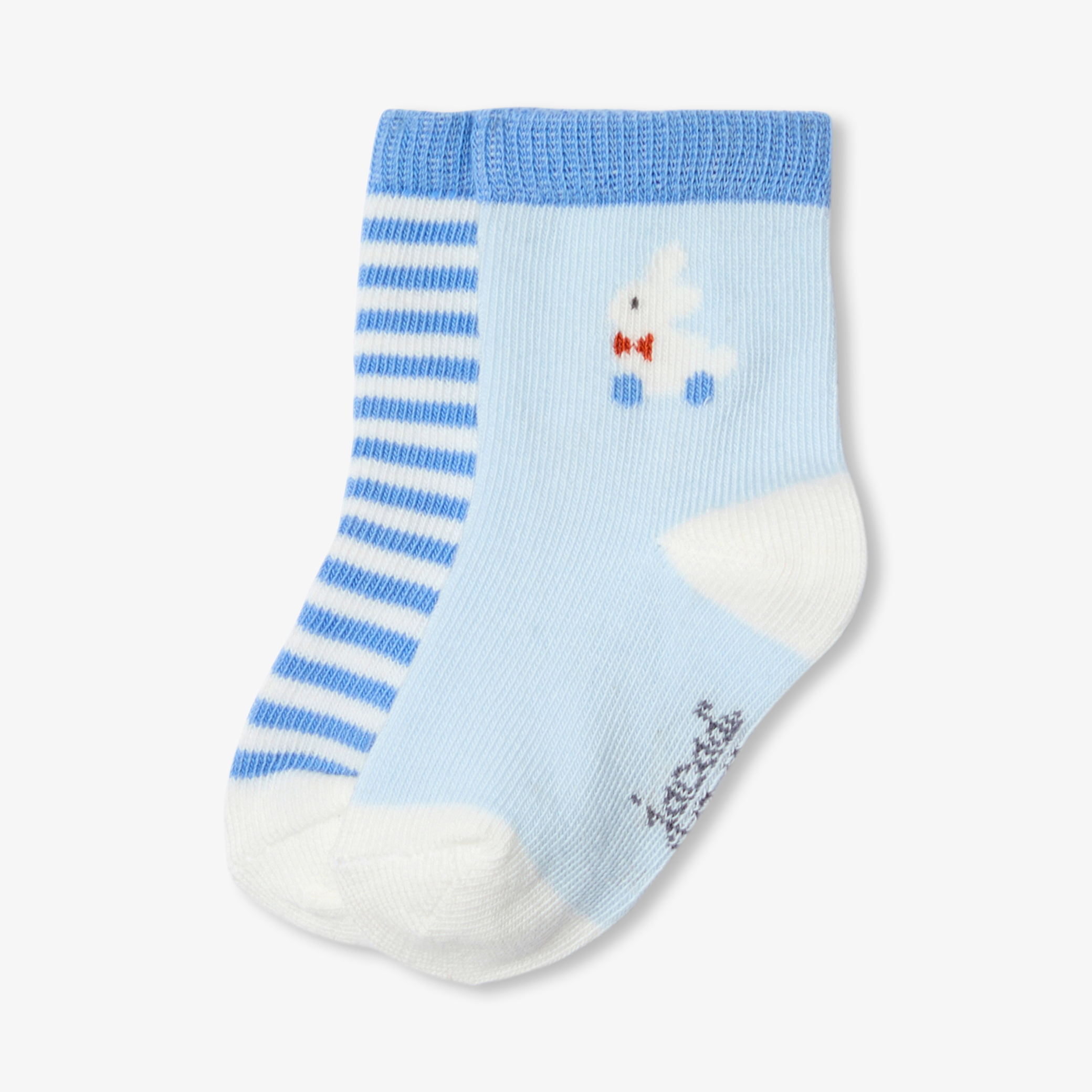 Jacadi - Duo de meias para bebé menino - AZUL/MÚLTICO - Presente de nascimento ideal