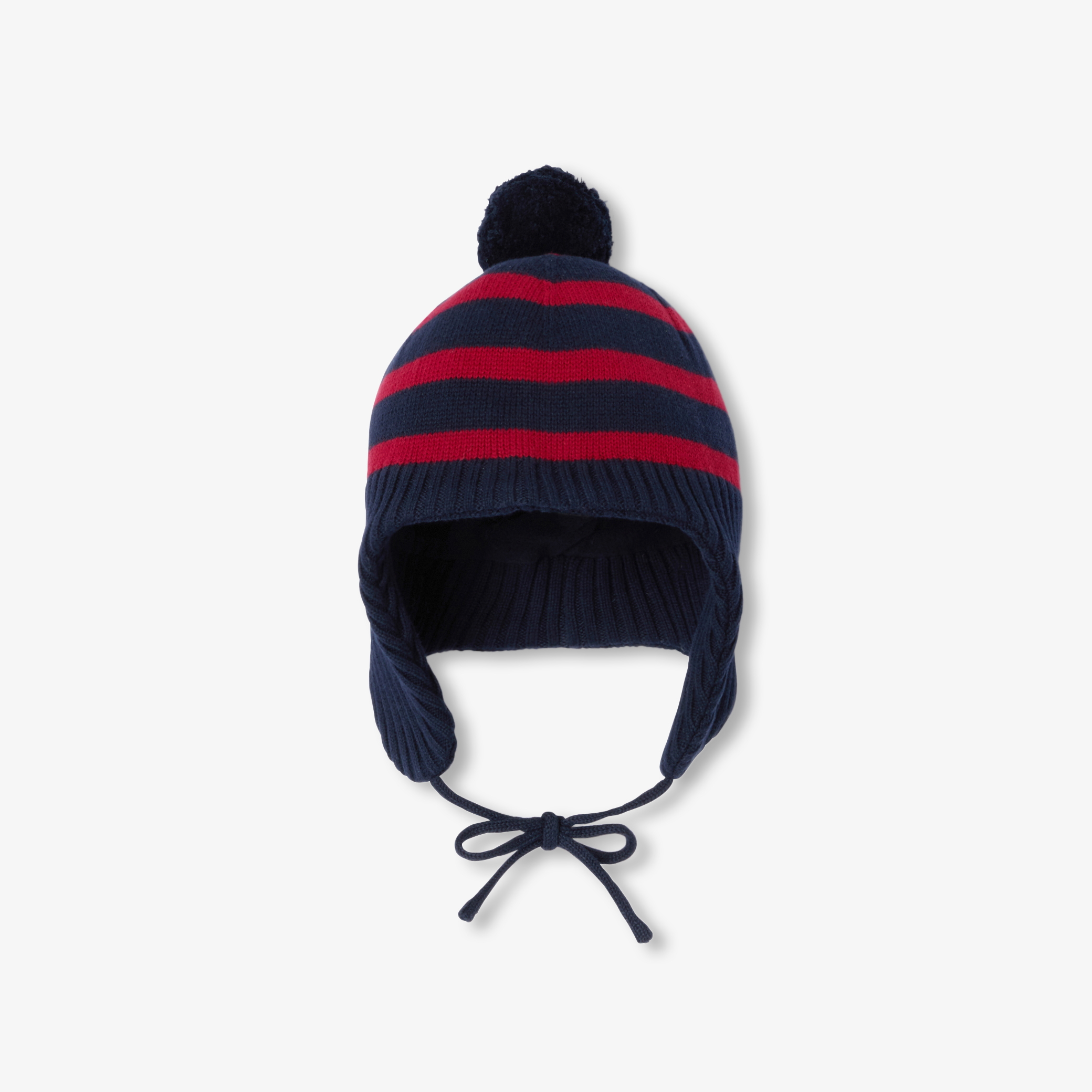 Jacadi - Gorro às riscas bebé menino - MARINHO/VERMELHO