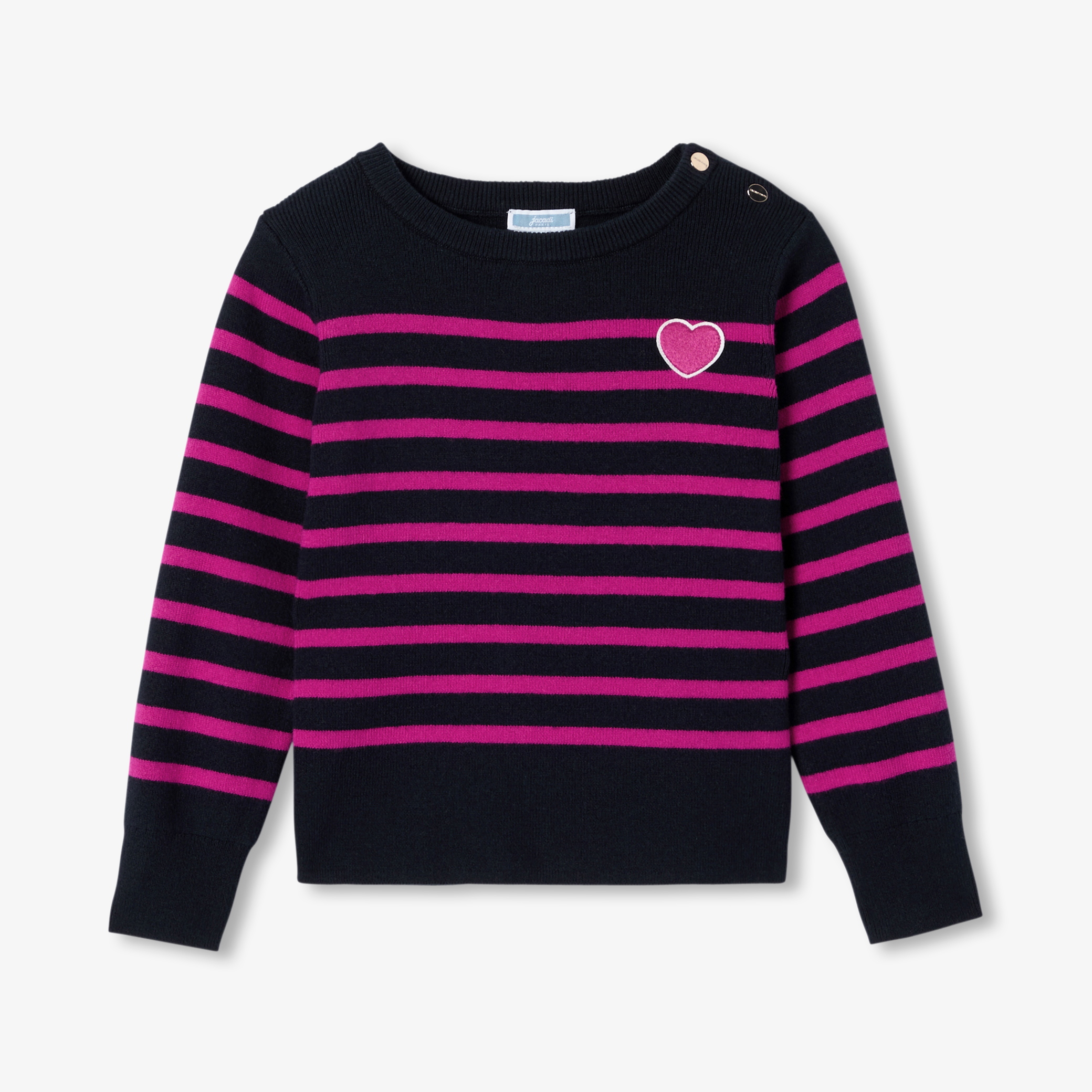 Jacadi - Camisola marinheira menina - MARINHO/ROSA